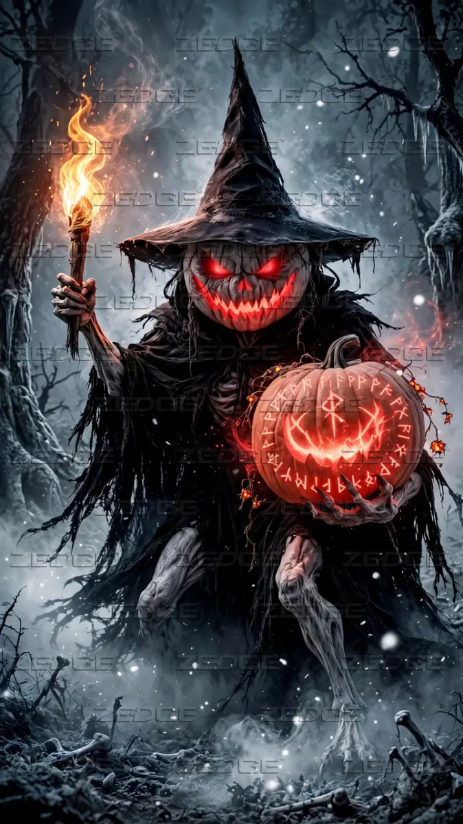 674x1198 Misty Halloween wallpaper