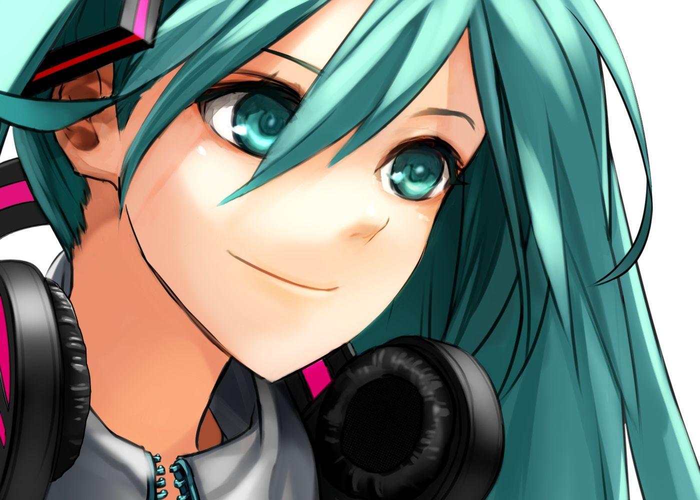 1400x1000 headphones vocaloid yowane haku simple background 1600x1300 wallpaper