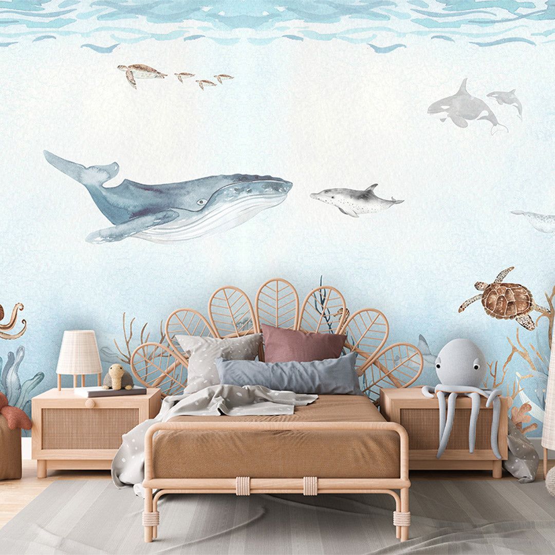 1080x1080 Ocean Bliss Peel and Stick Wall Mural