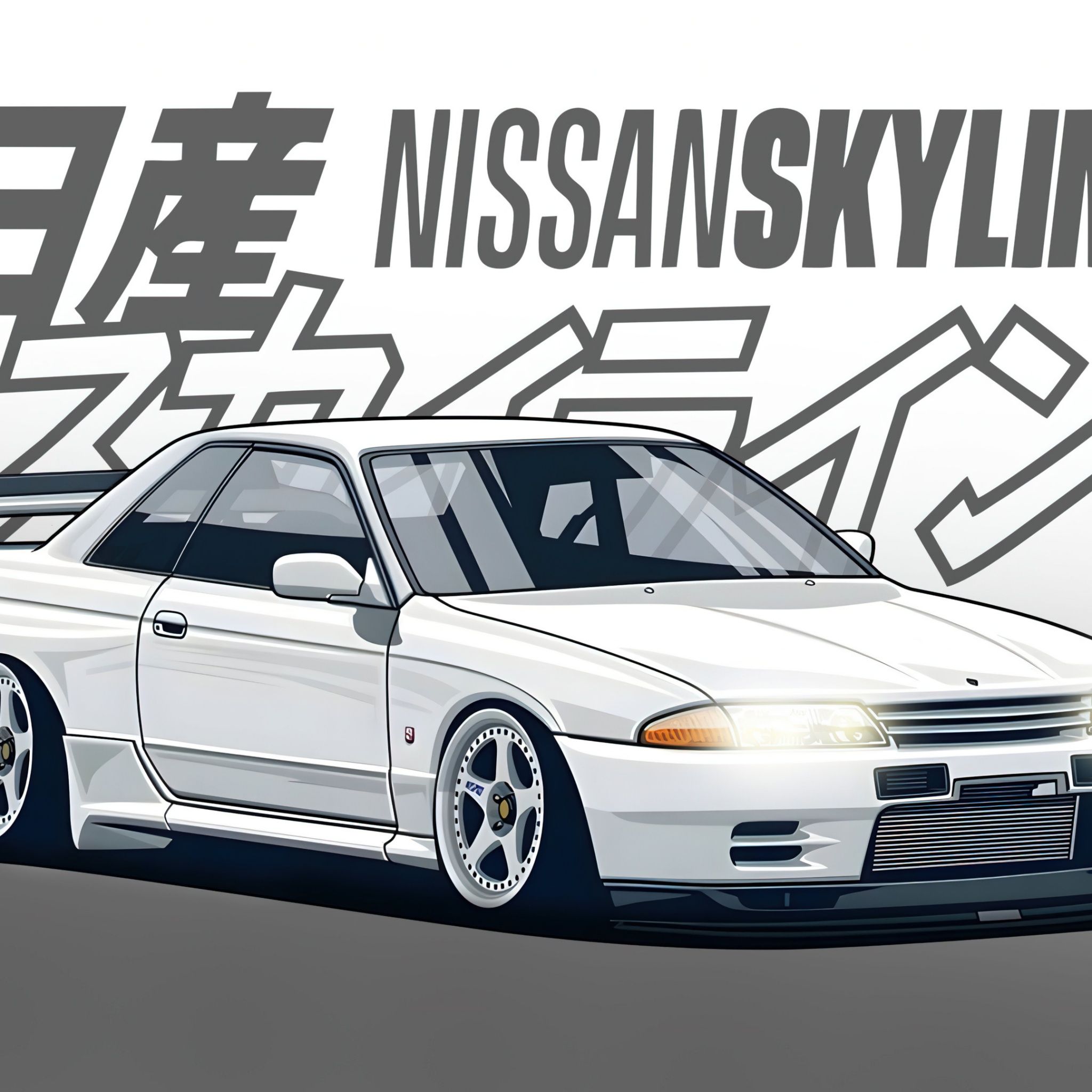 2048x2048 Nissan Skyline GT R R32 Wallpaper 4K, JDM Cars, Japanese