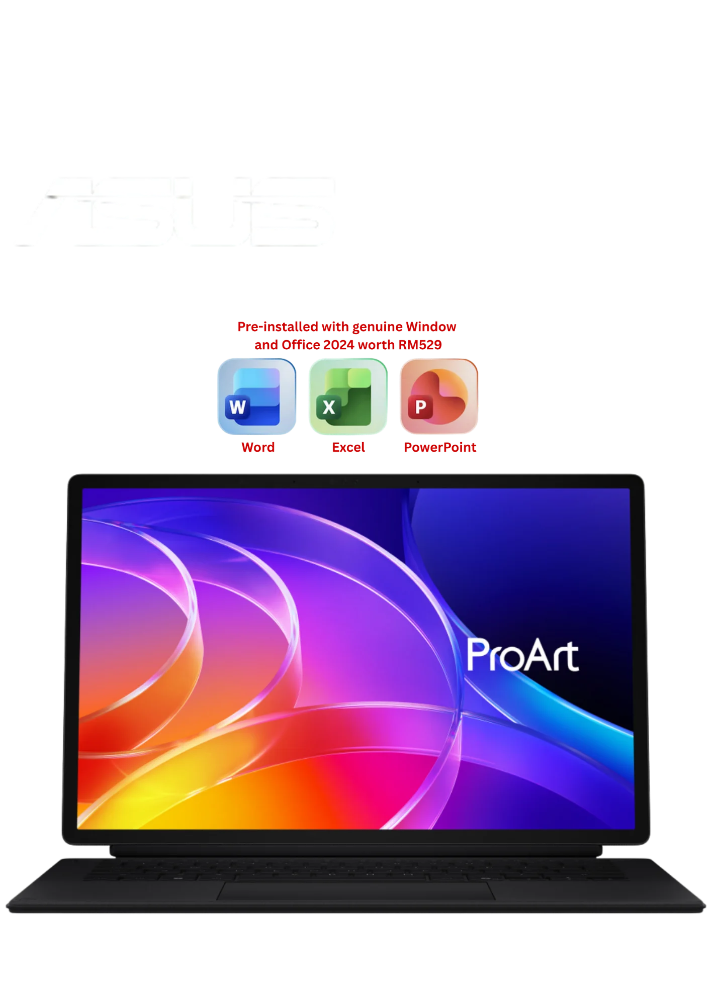 1414x2000 Asus ProArt PZ14 HT7407N ASN079WS 14 3K OLED Touch 144Hz Nano Black (X2 Elite (18 Core) X2E 32GB LPDDR5X, 512GB SSD, IP52 Rating, H&S, W11). Malaysia's Trusted Computer Store For Gaming PCs, Laptops