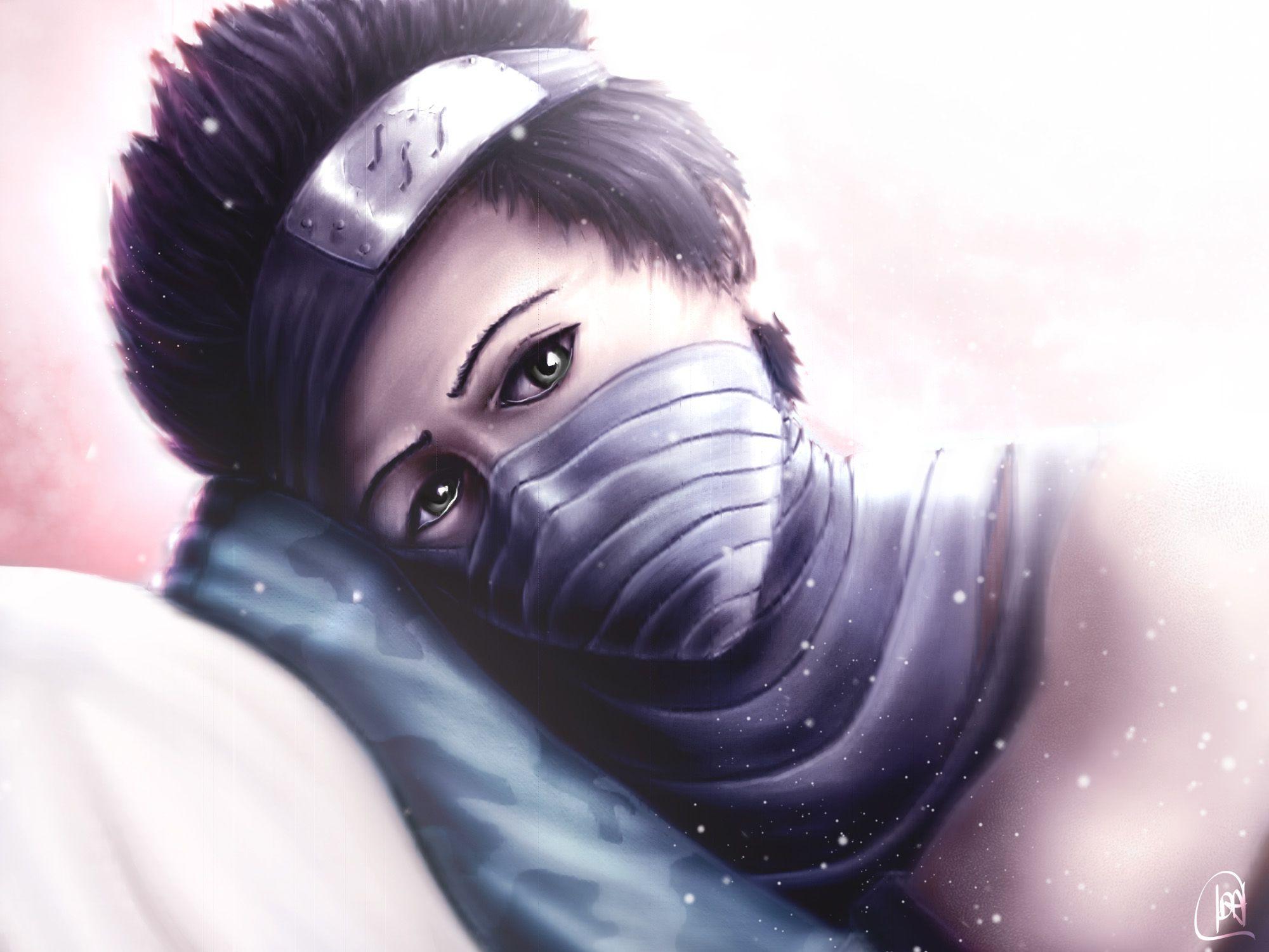 2000x1500 naruto shippuuden momochi zabuza haku snow winter mirror bokeh wallpaper
