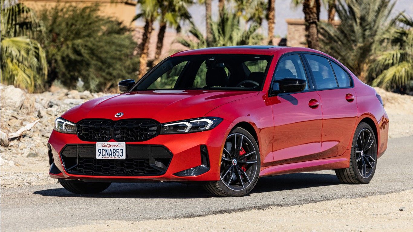1366x768 Red BMW M340i XDrive 2022 Car 4K HD Cars Wallpaper