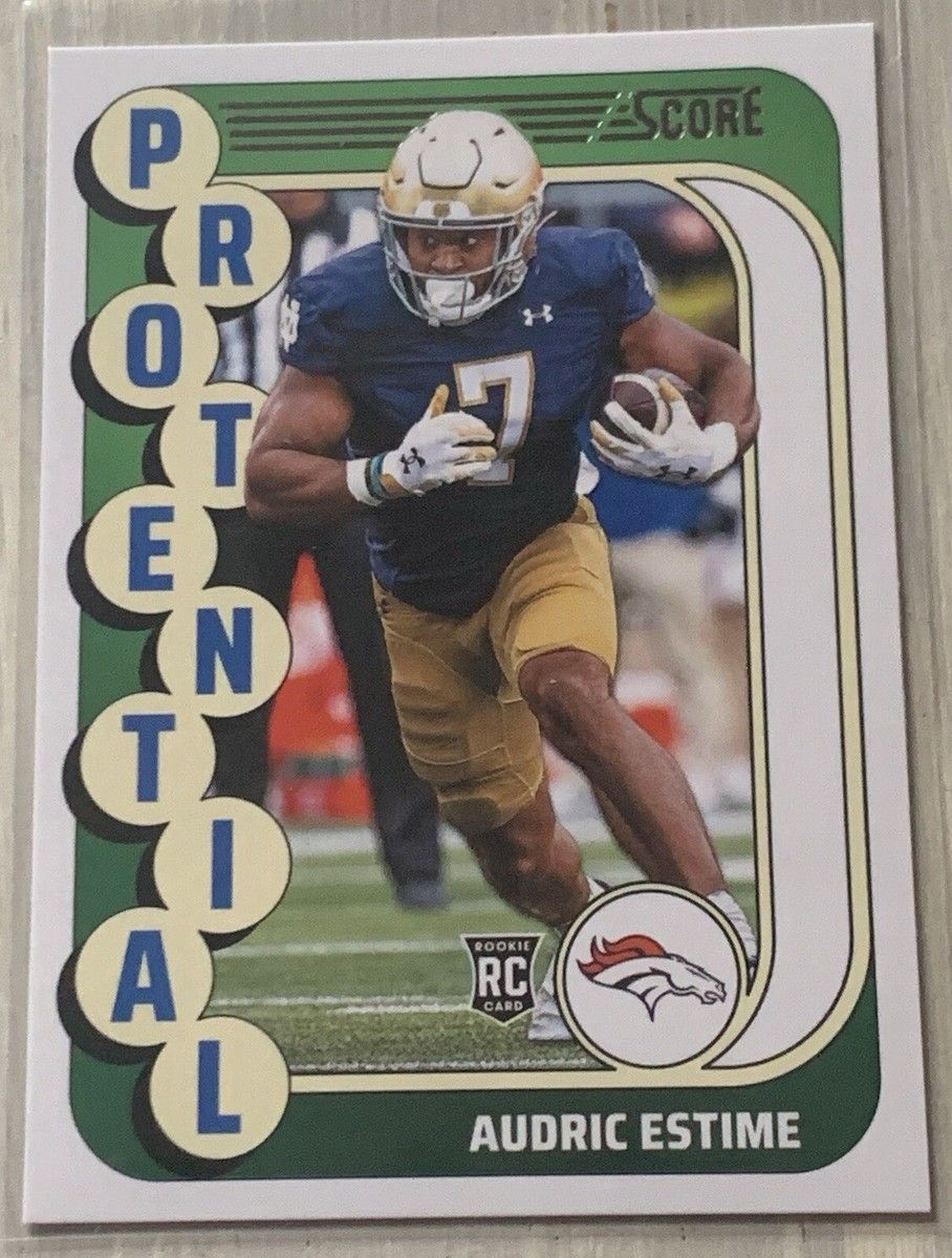 908x1200 Audric Estime Panini Score Football Protential Rookie