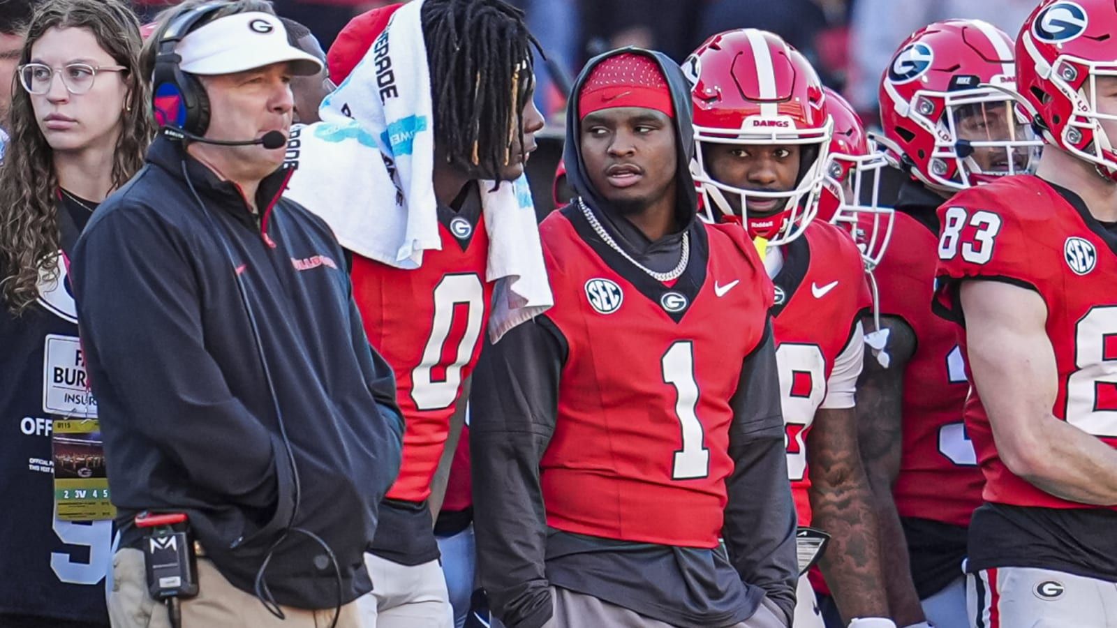 1600x900 Kirby Smart shares doubtful update on RB Trevor Etienne ahead of SEC Championship vs Texas