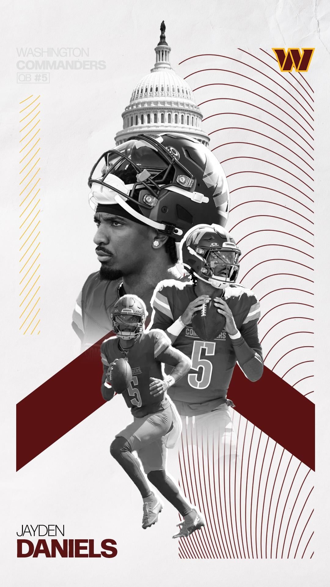1080x1920 NFC Championship Gameday: Phone Wallpaper of Jayden Daniels I Made