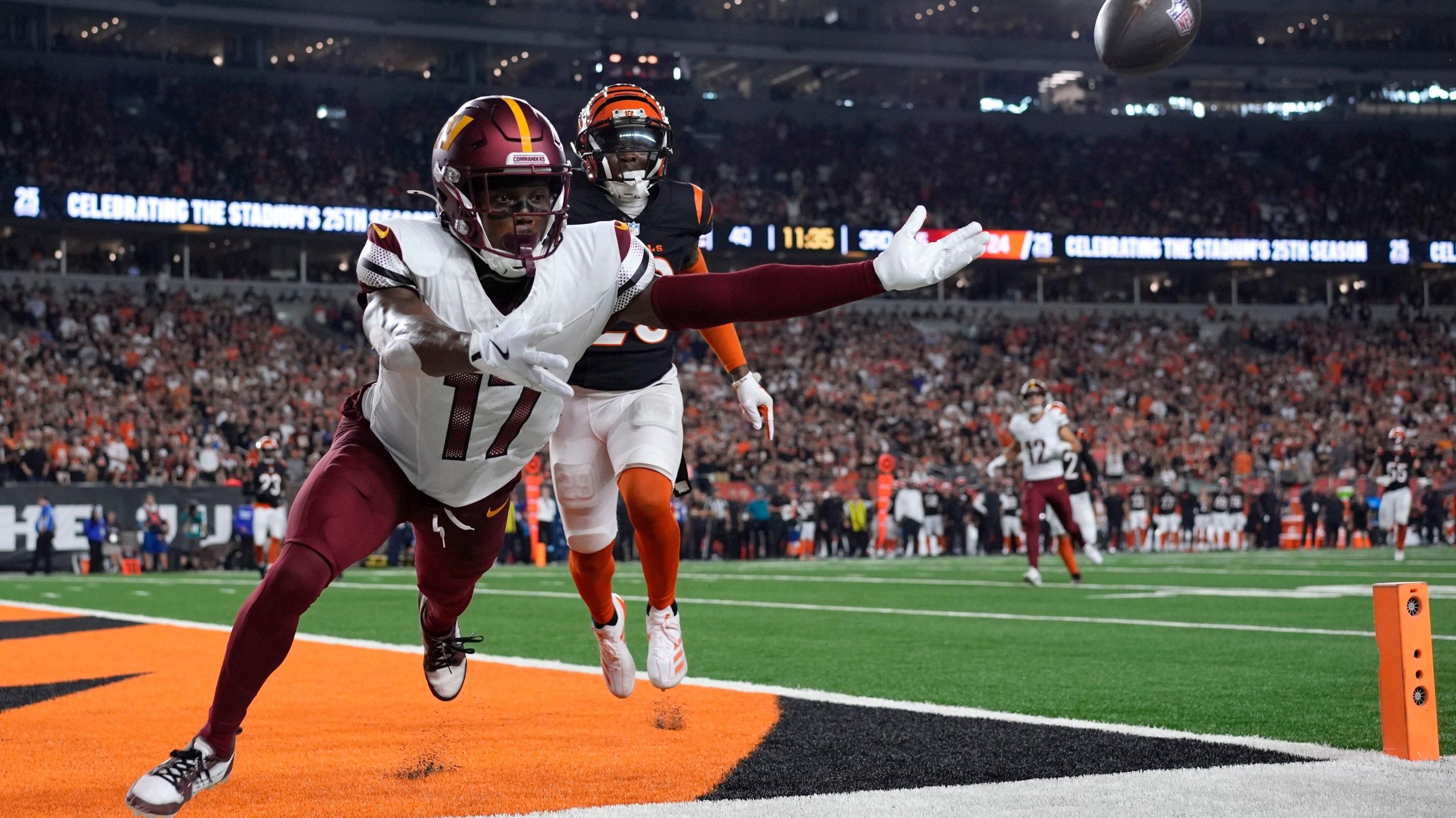 2560x1440 Rookie Jayden Daniels Nearly Flawless For Commanders In 38 33 Win Over Bengals