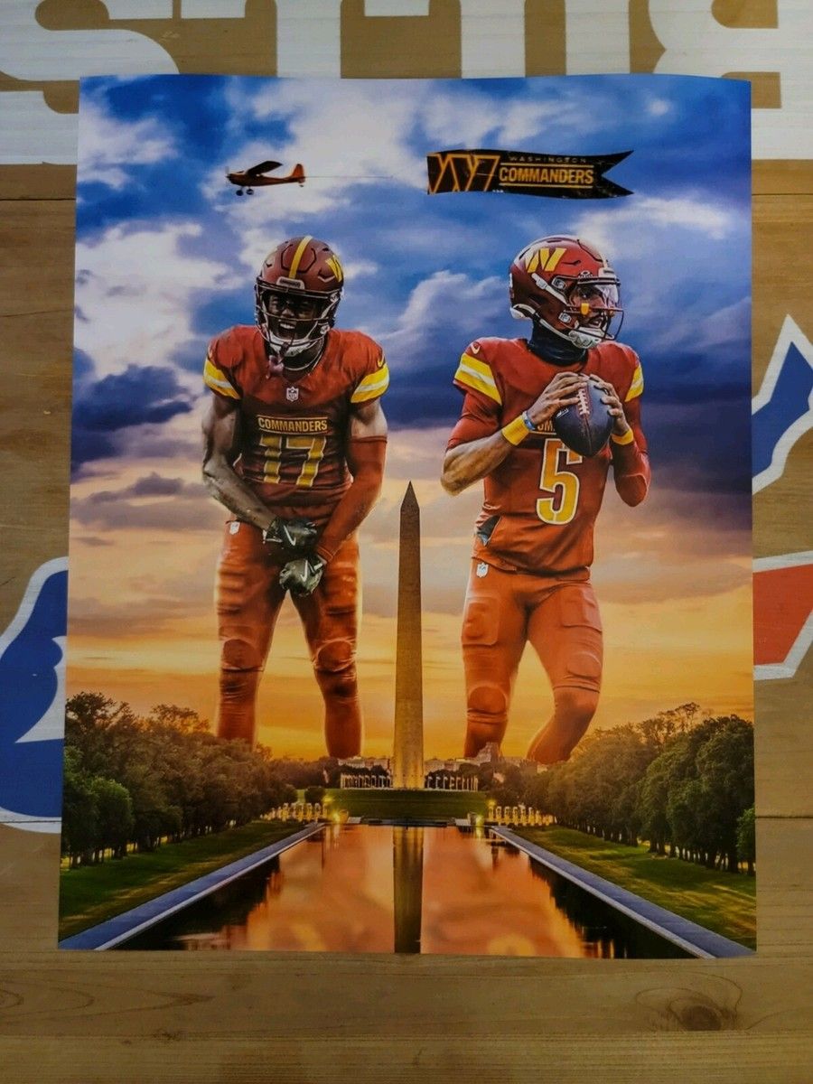 900x1200 Photo JAYDEN DANIELS Washington Commanders Terry Mclaurin Composite