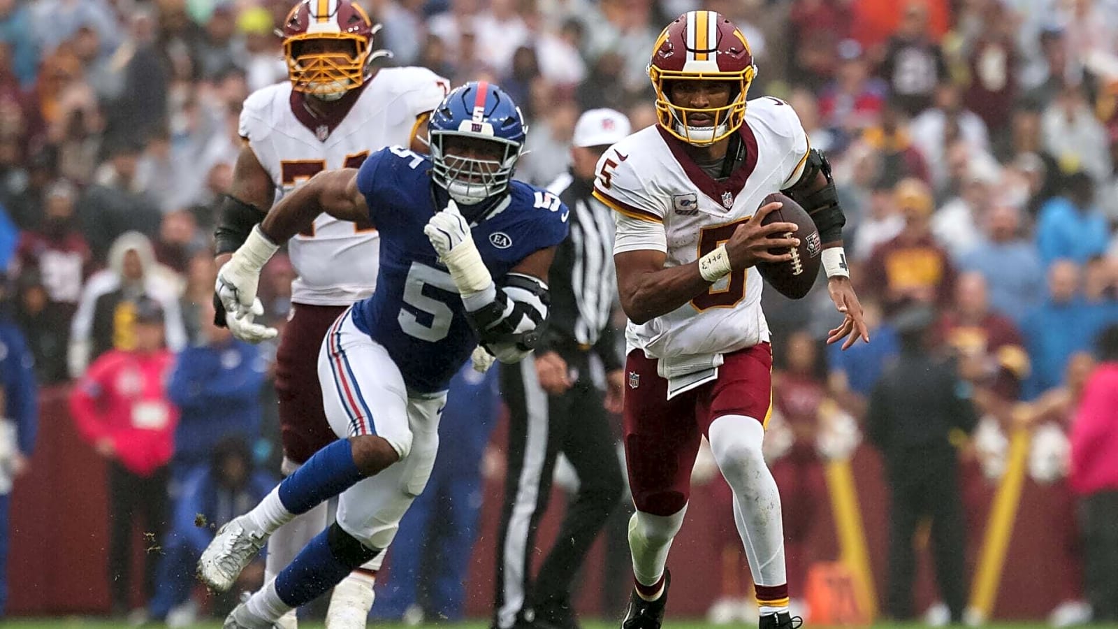 1600x900 Commanders star confirms Jayden Daniels knew about zero remaining timeouts during OT tie