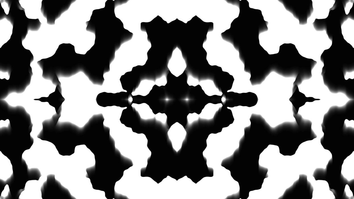 1244x700 Abstract Black And White Inkblot Pattern With Symmetrical Rorschach Style Shapes And High Contrast Texture