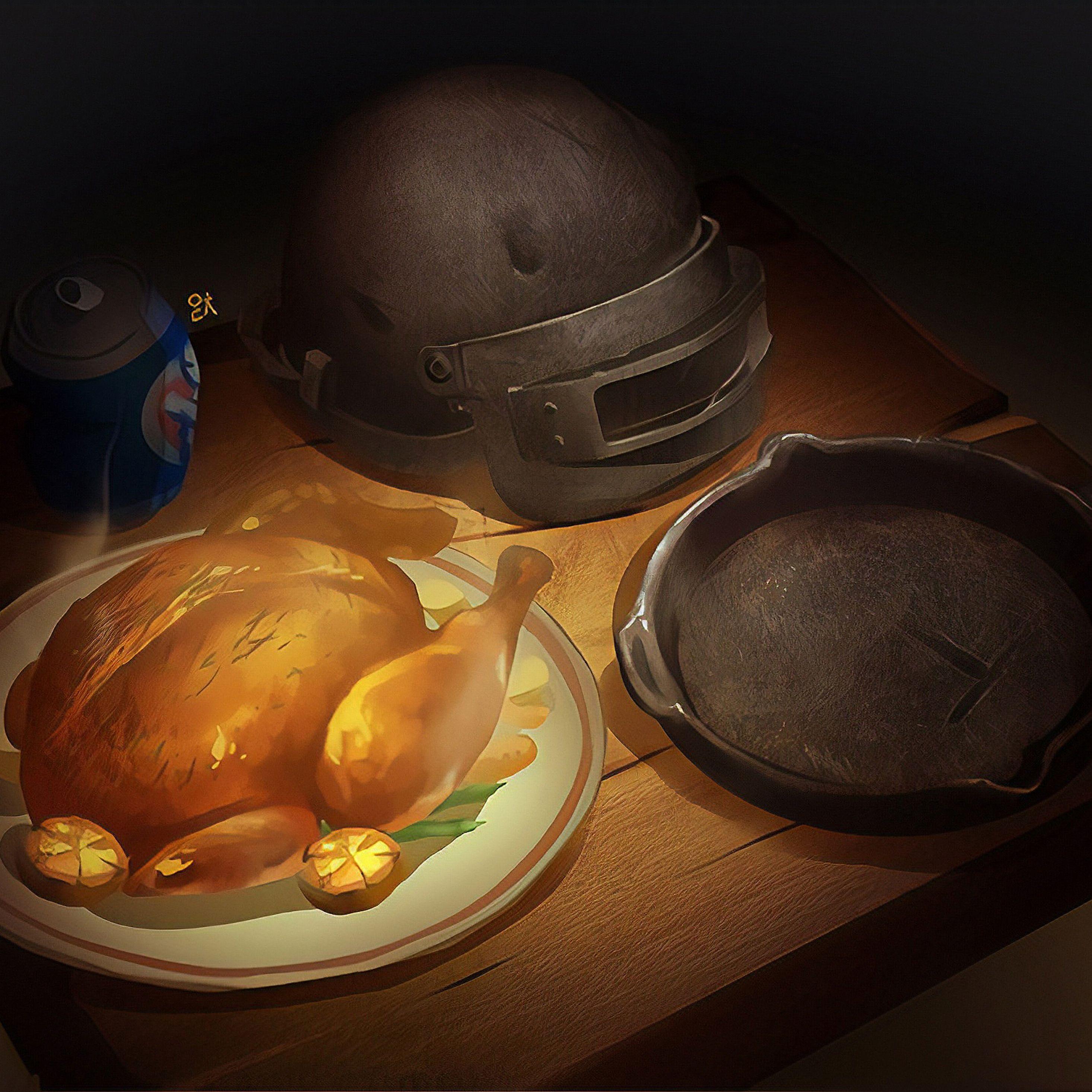 2932x2932 Pubg Chicken Dinner Art iPad Pro Retina Display HD 4k Wallpaper, Image, Background, Photo and Picture