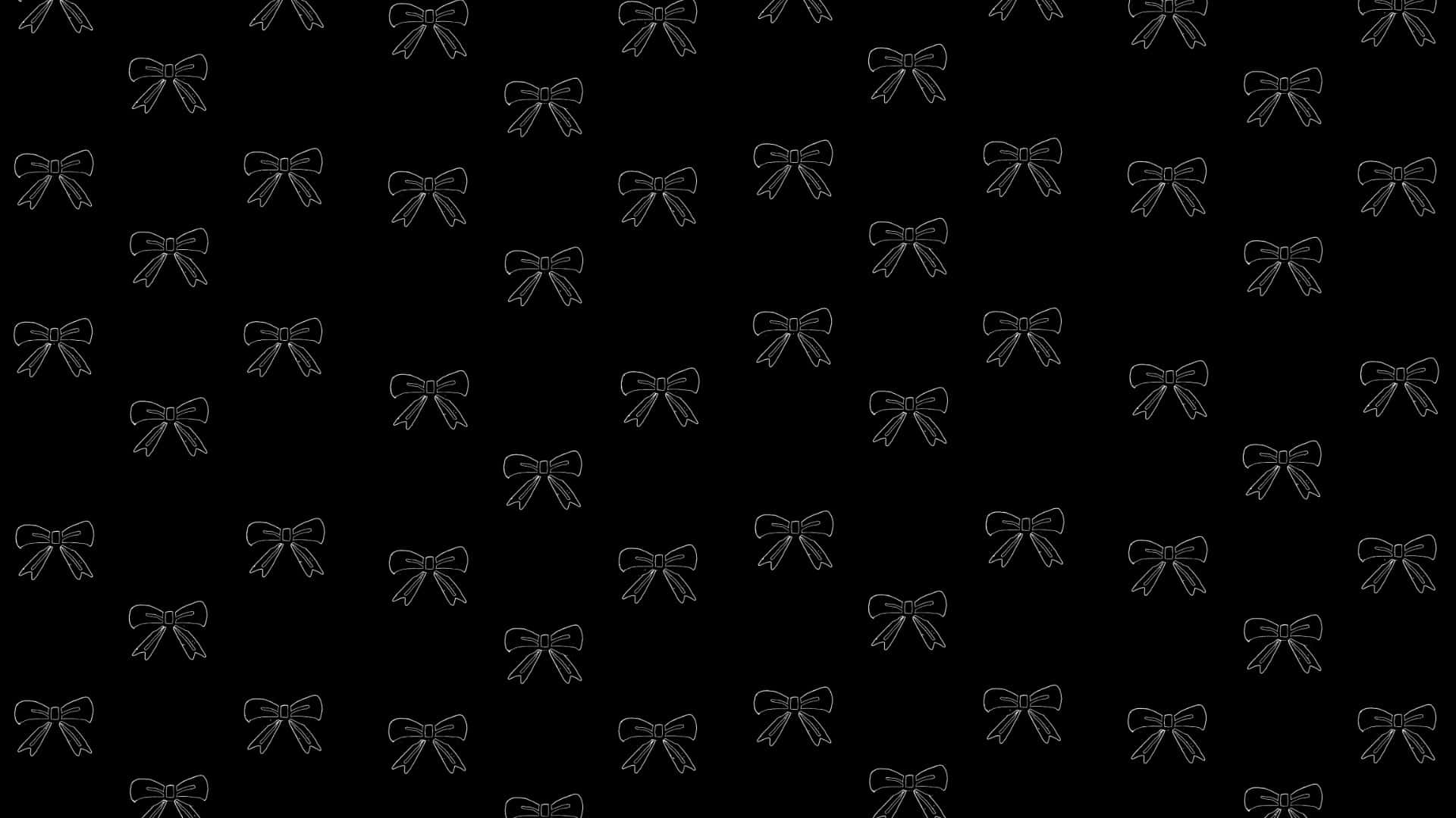 1920x1080 Download Dark Coquette Bow Pattern Wallpaper