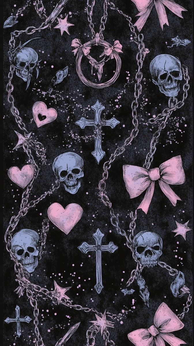 673x1200 Gothic coquette wallpaper