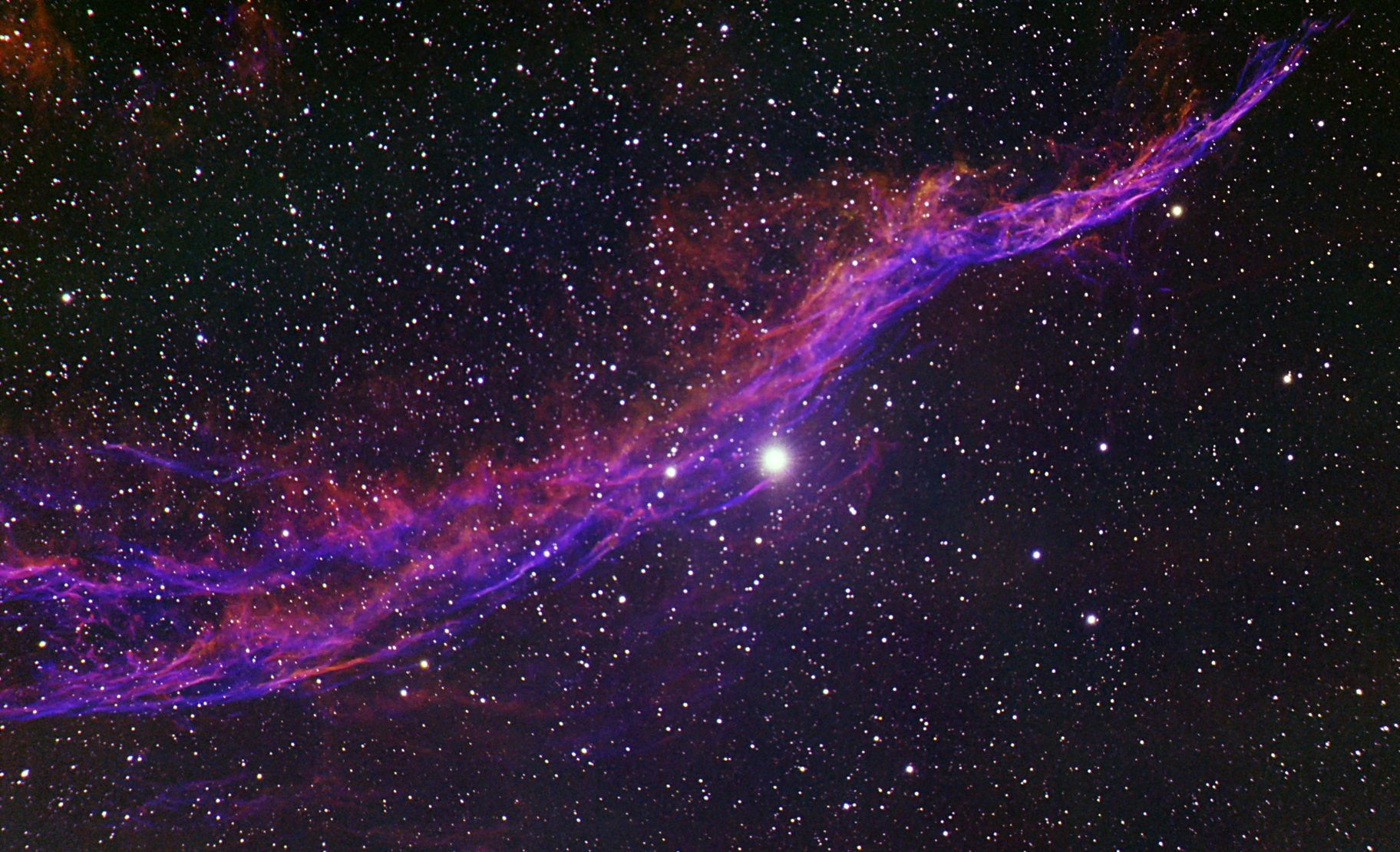 1824x1110 NGC 6960 Veil nebula Ha OIII SII