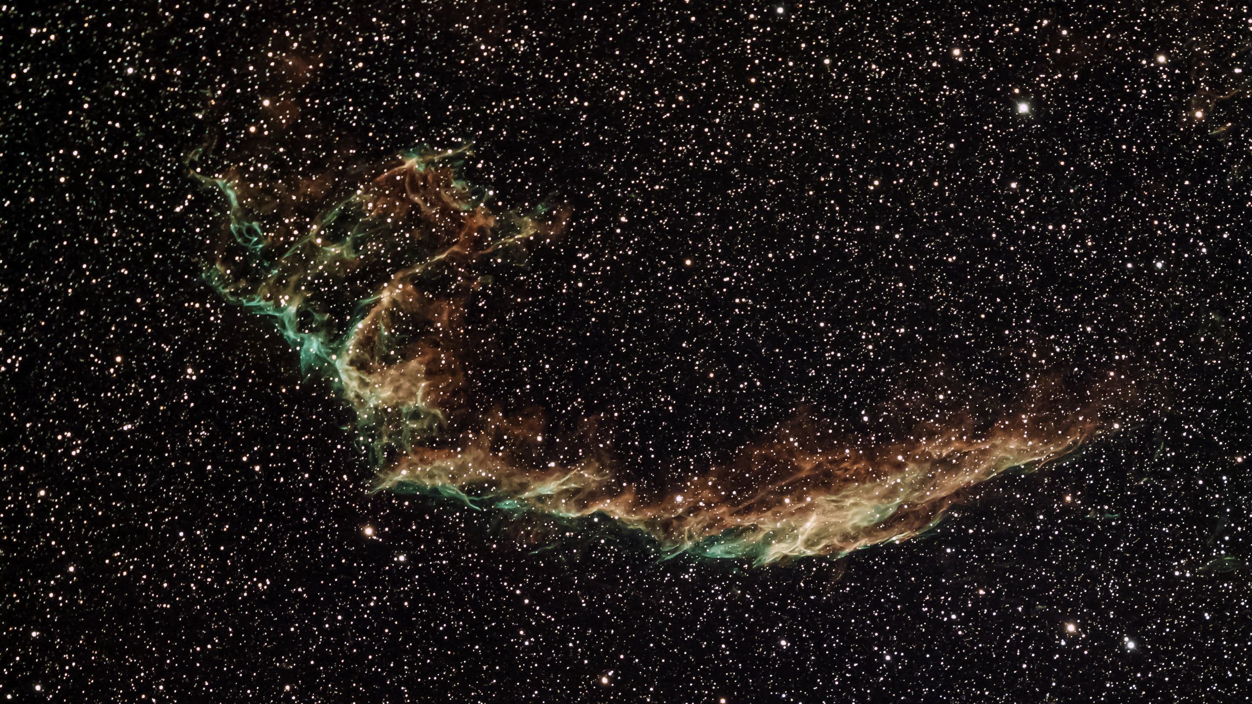 2560x1440 Space Veil Nebula Stars Black Sky HD Galaxy Wallpaper