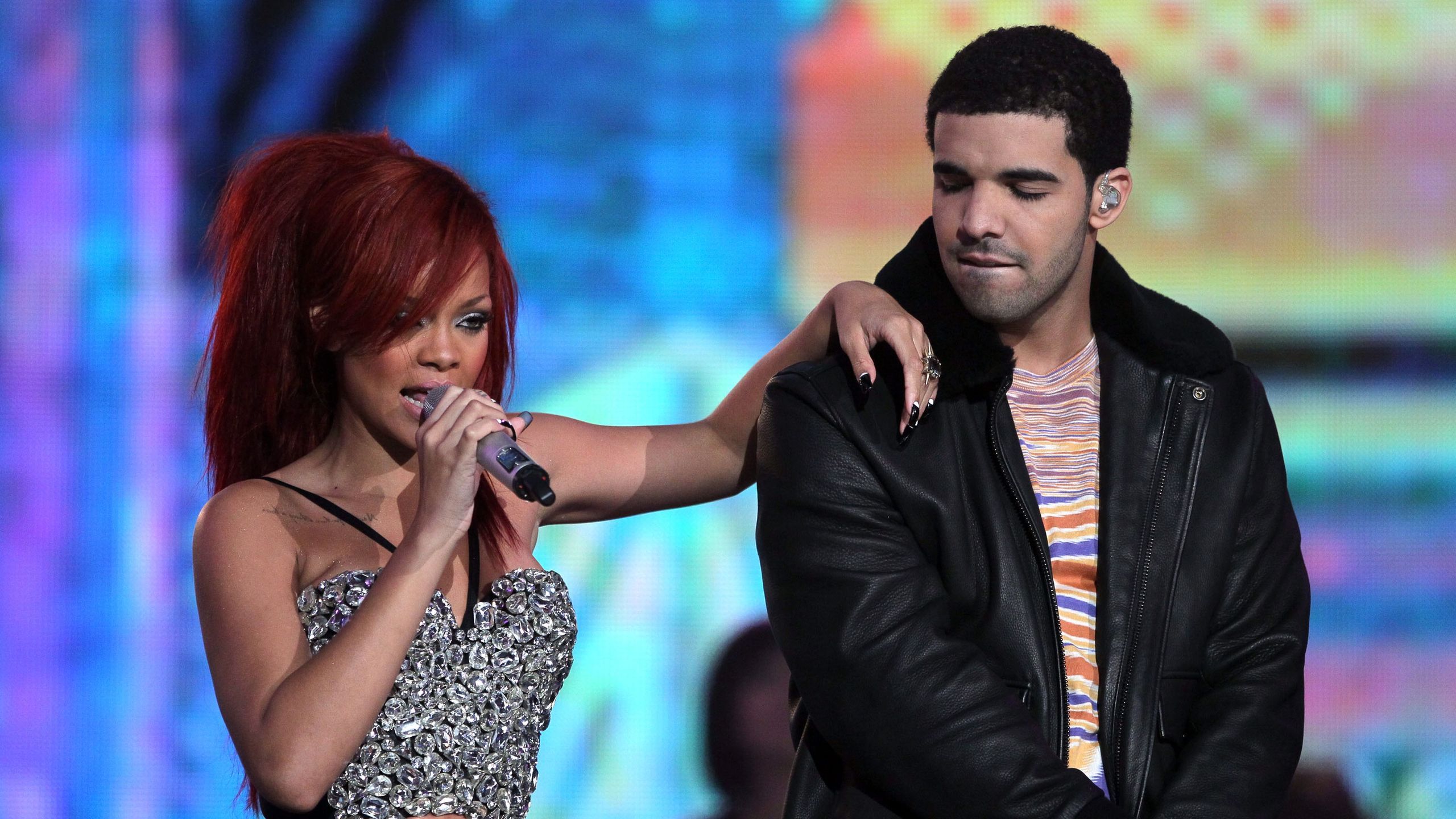 2560x1440 Rihanna Drake New Song Work