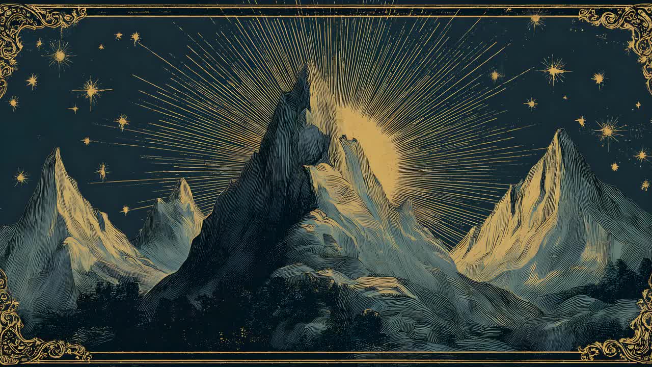 1280x720 Witchy Celestial Desktop Wallpaper, Whimsigoth Laptop Background, Gothic Moon Night Sky artworks