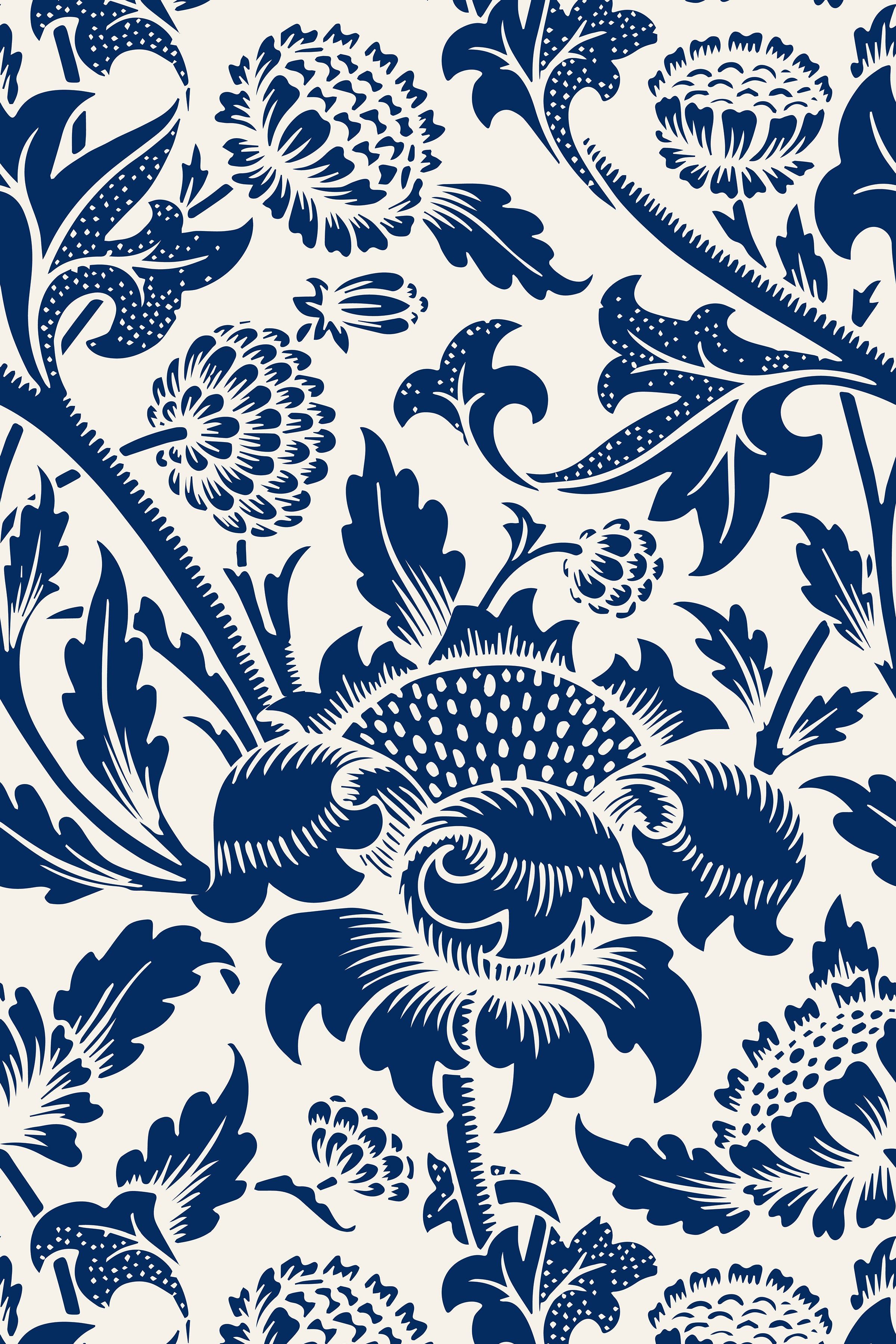2400x3600 Bella Wallpaper Floral Wallpaper for home Type II Vinyl / 24 x 144 (61cm x 365cm)