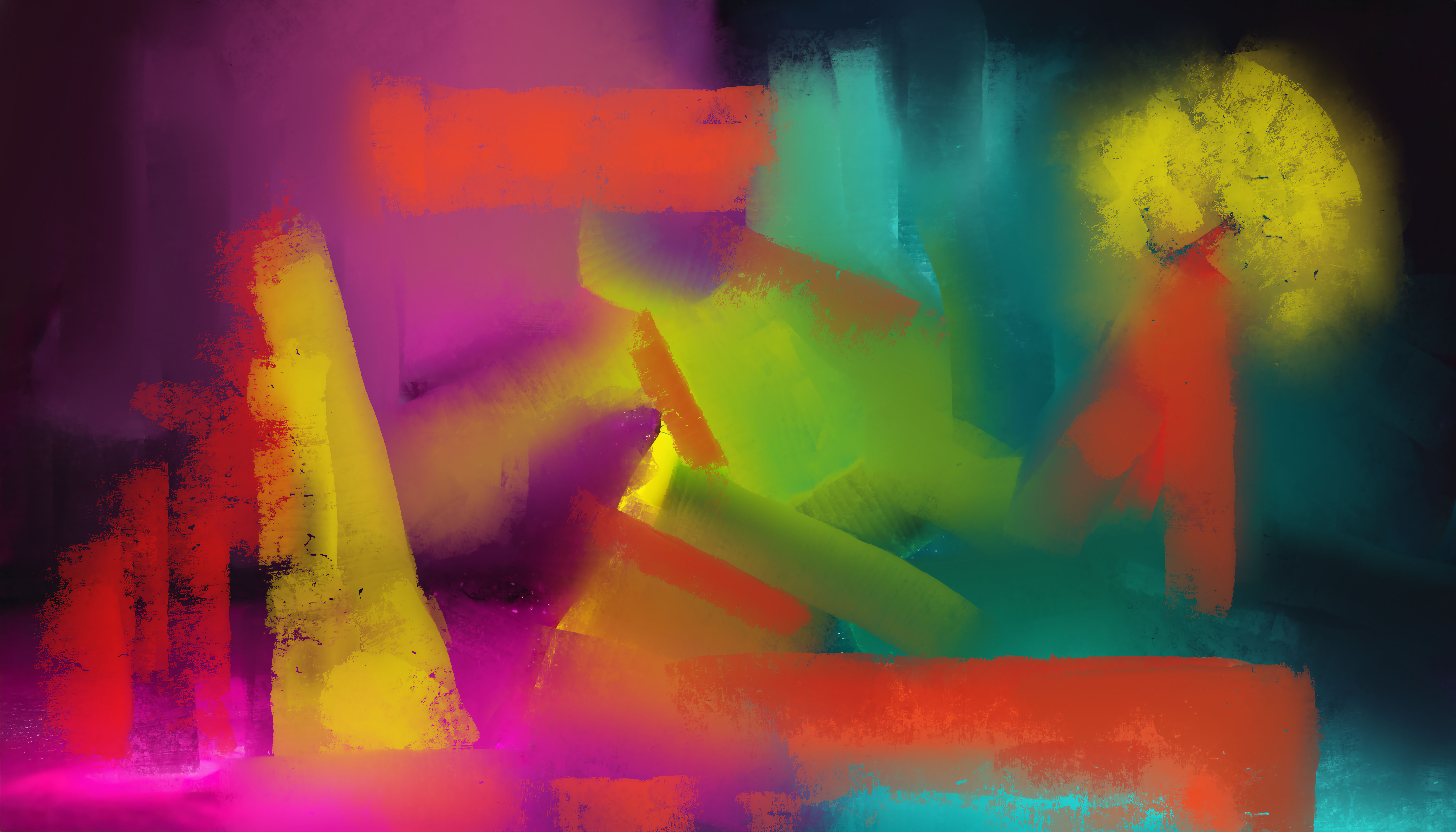 8064x4608 Blurred Stains of Paint · Free