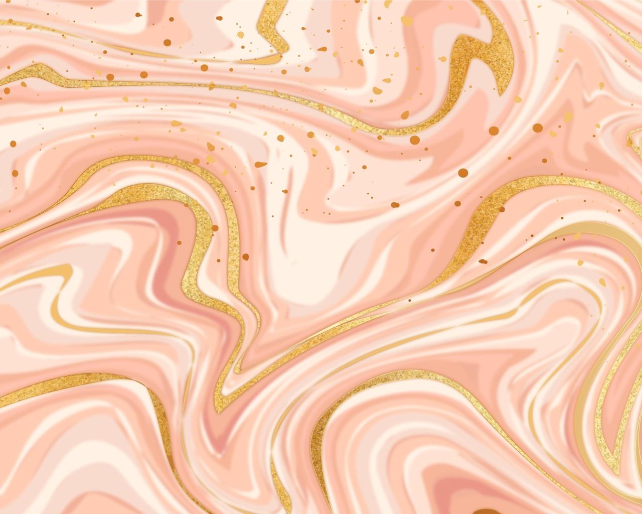 1280x1024 Blurry waves of pink, white and gold paint Desktop wallpaper 1280x1024