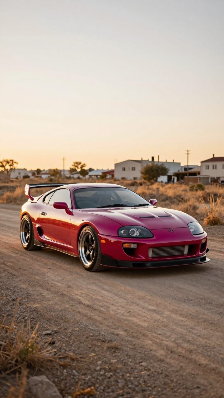 720x1280 Toyota Supra MK4 Super Tuned On Dusty Road