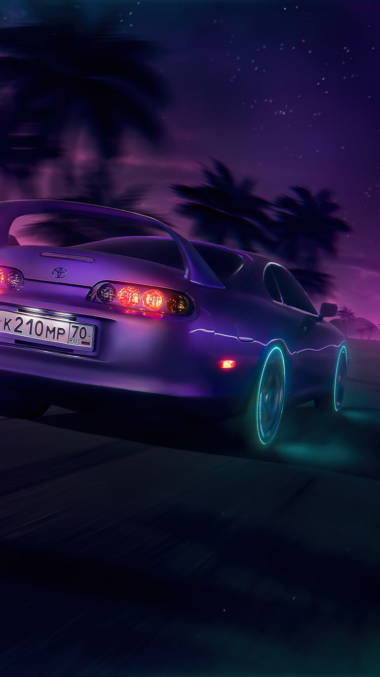 750x1334 NeonNight Toyota Supra 4k iPhone iPhone 6S, iPhone 7 , HD 4k Wallpaper, Image, Background, Photos and Picture