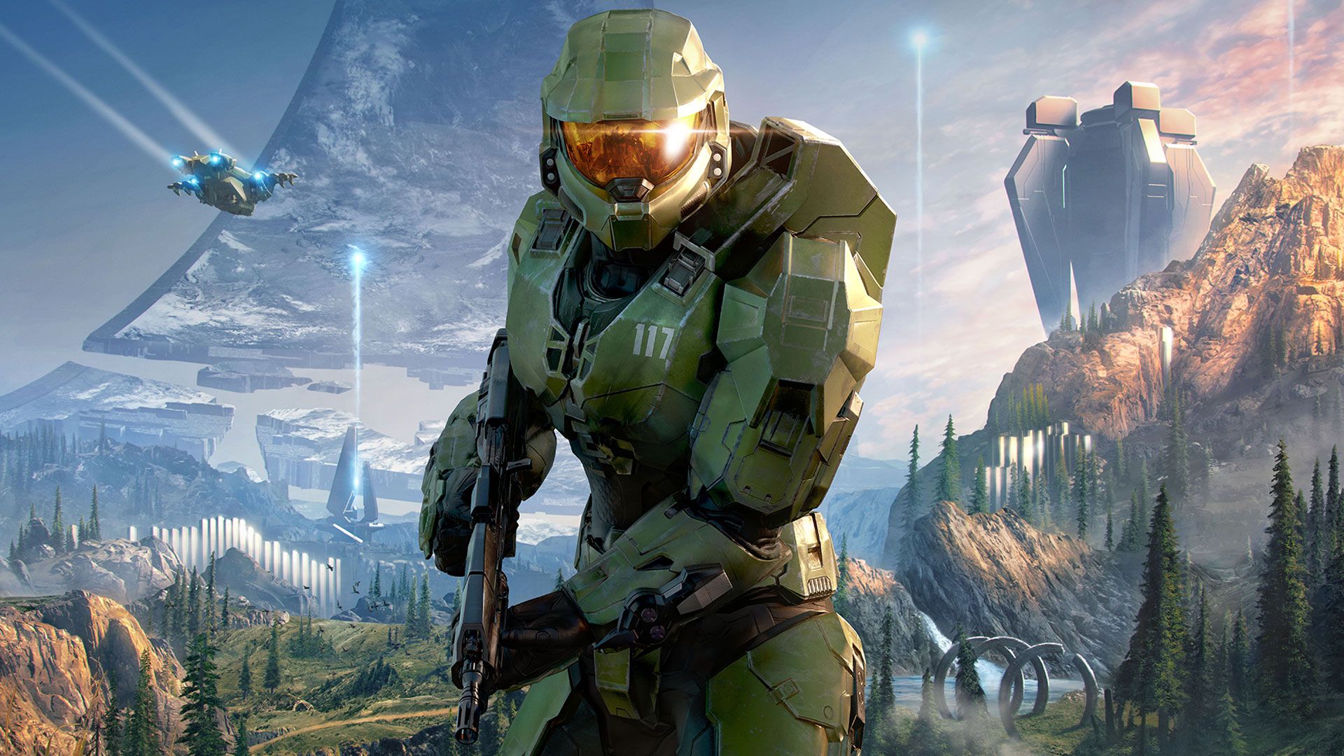 1920x1080 Halo Infinite dynamic background and profile theme will take your console to Zeta Halo