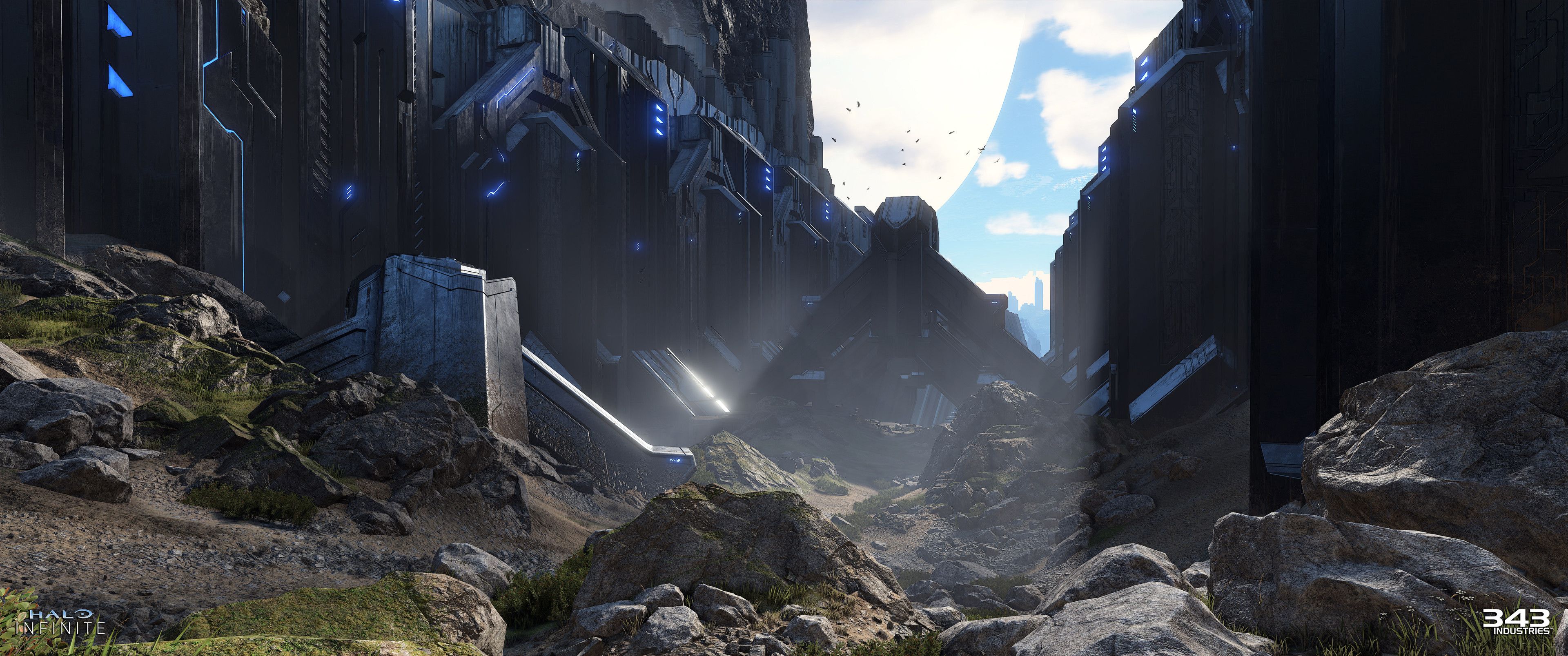3840x1608 Tim Diaz Infinite Halo Mega Structures