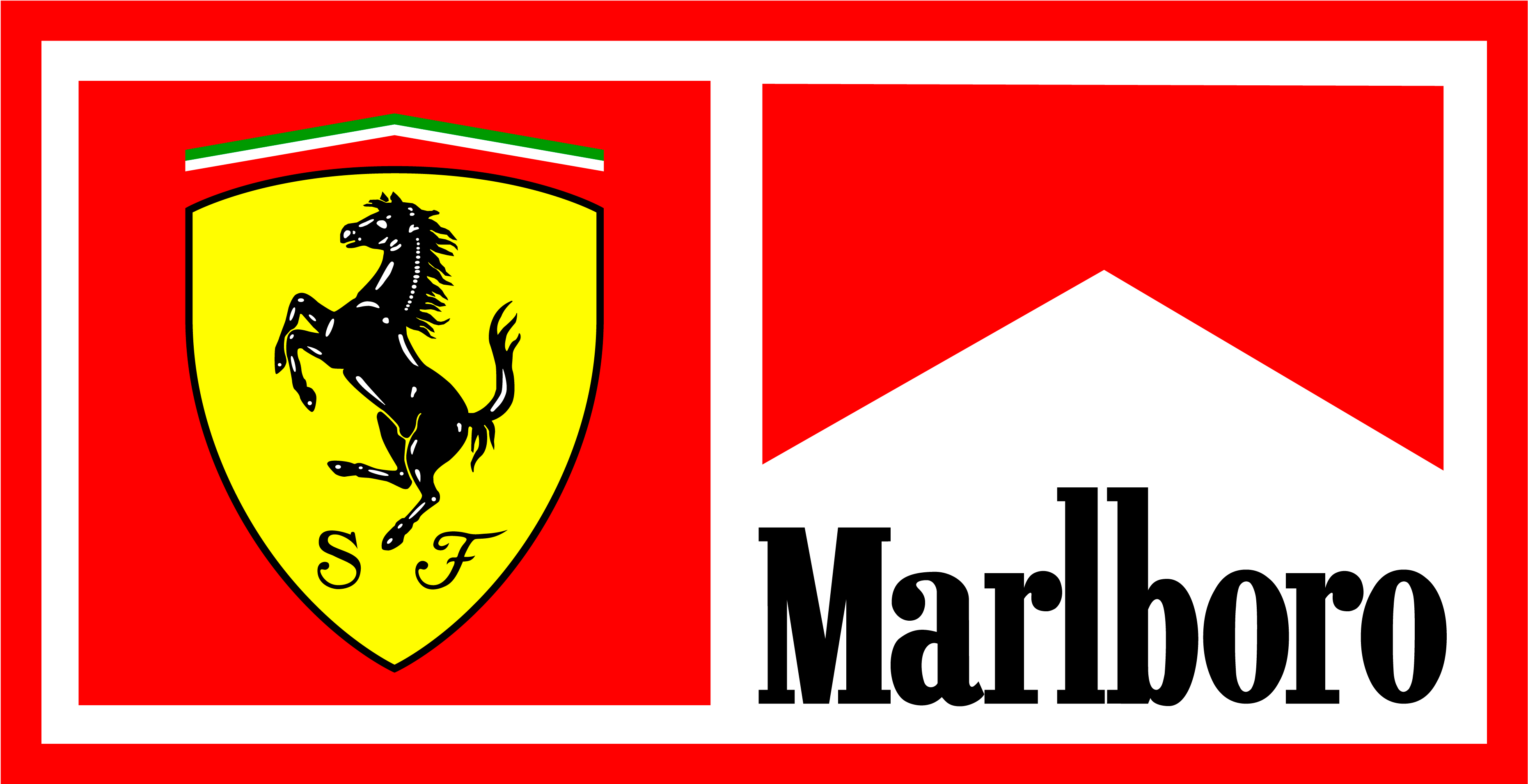 3723x1911 Download Ferrariand Marlboro Logos PNG