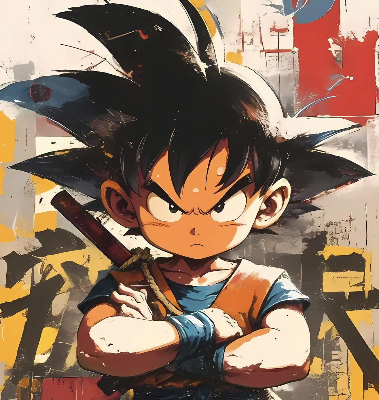 1316x1389 Doodle Son Goku Decorative Painting Ball TWO Studio