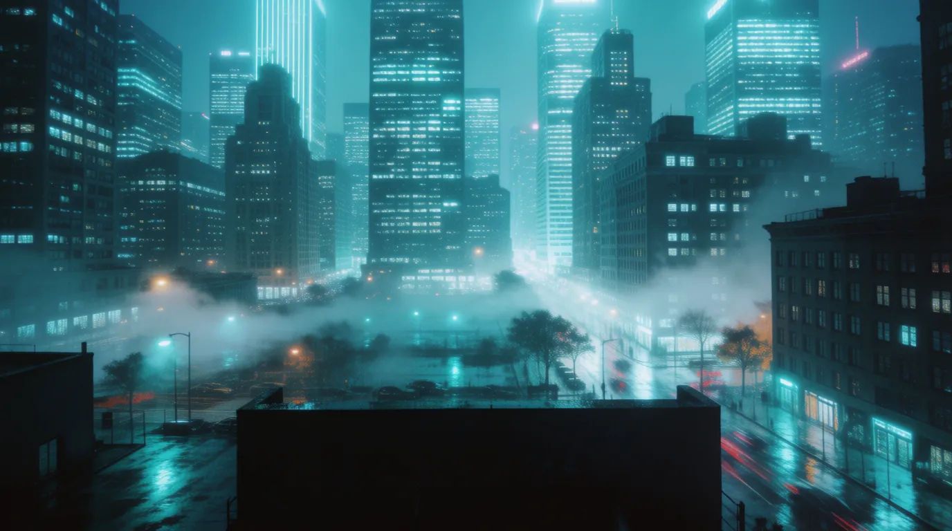 1376x768 Teal AI Wallpaper