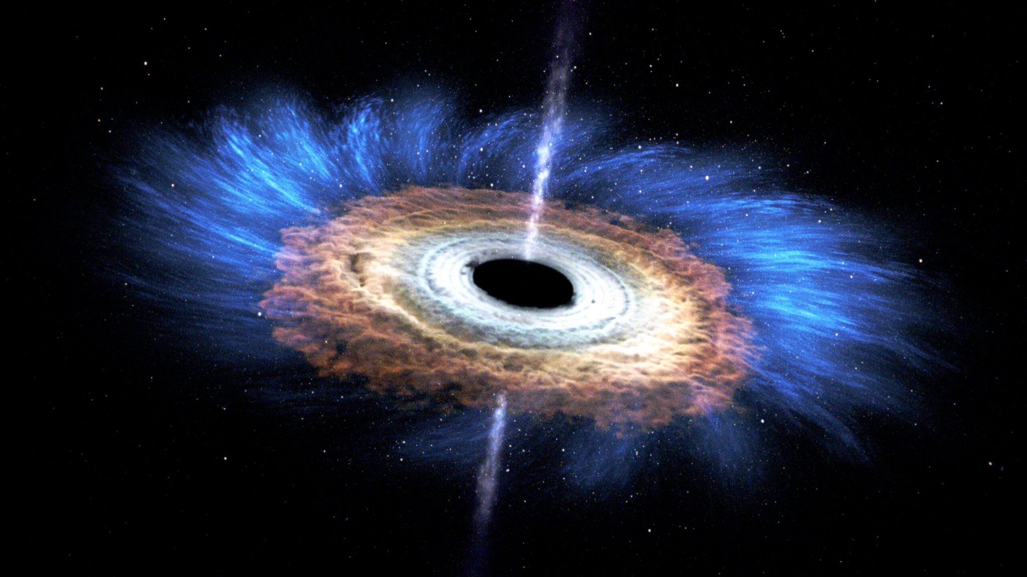 2048x1152 Supermassive black holes sometimes go on feeding frenzies—here's how they know it's time for dinner