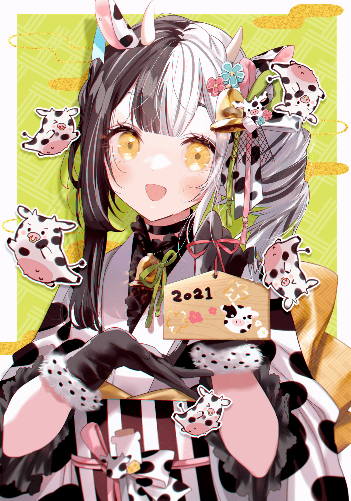 1401x2000 Anime Cow Girl Wallpaper