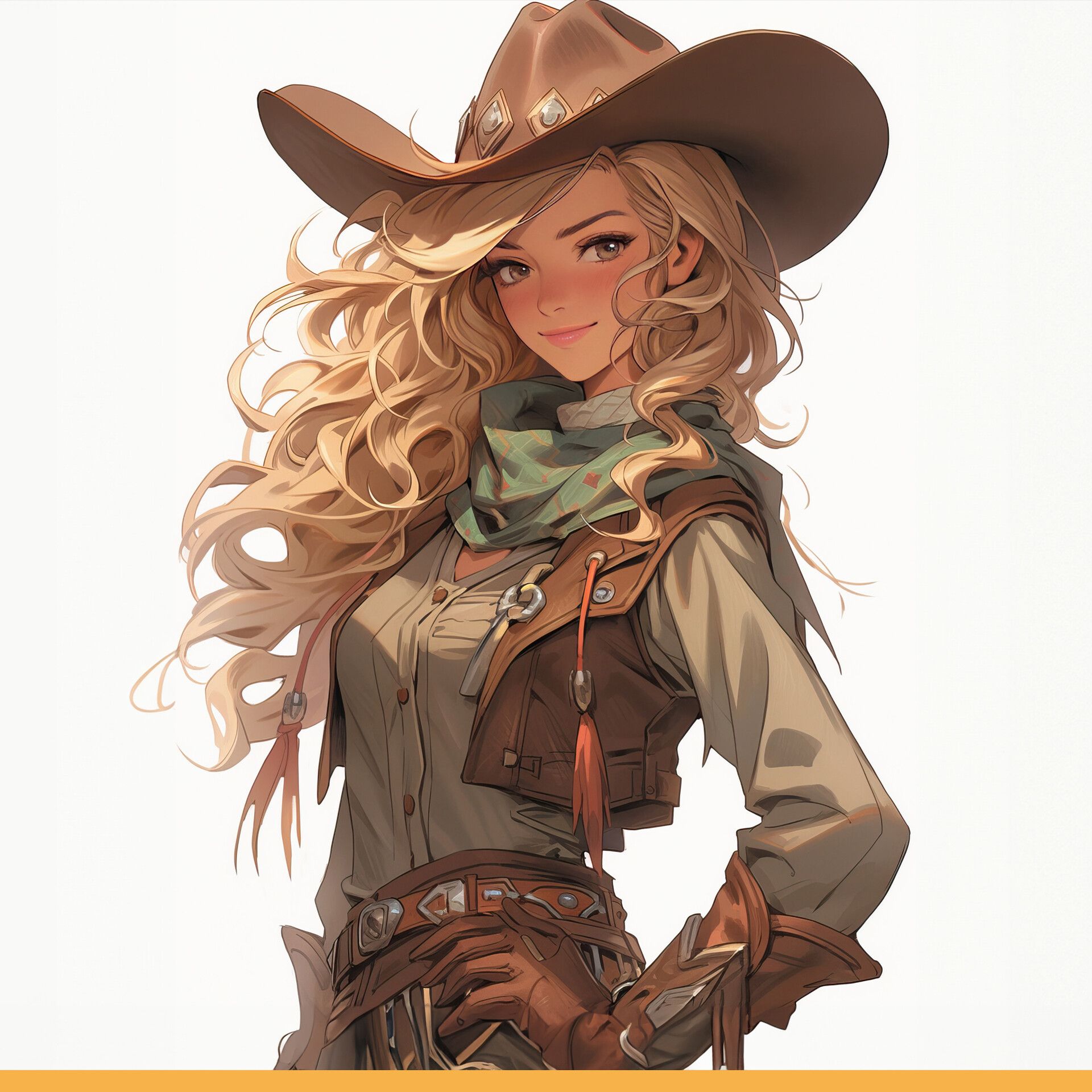 1920x1920 303 Anime Female Cowboy