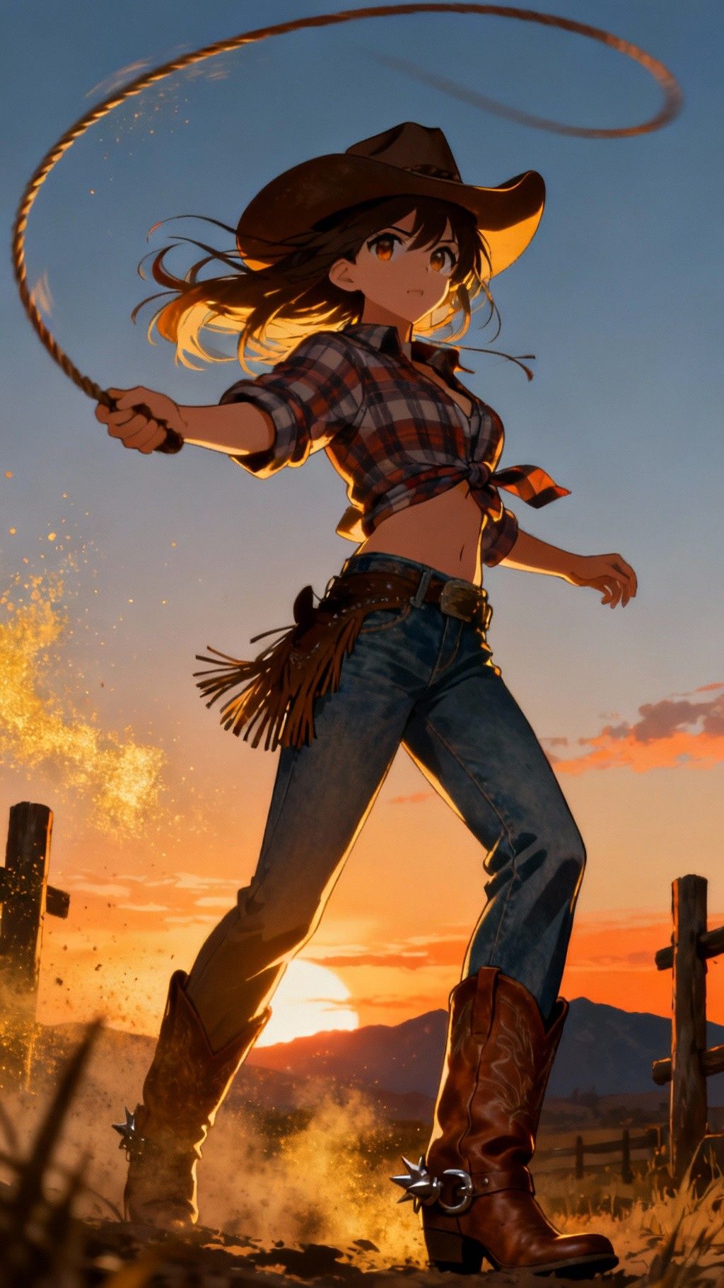 1024x1820 Download Anime Cowgirl Hero Image, Cowgirl, Manga