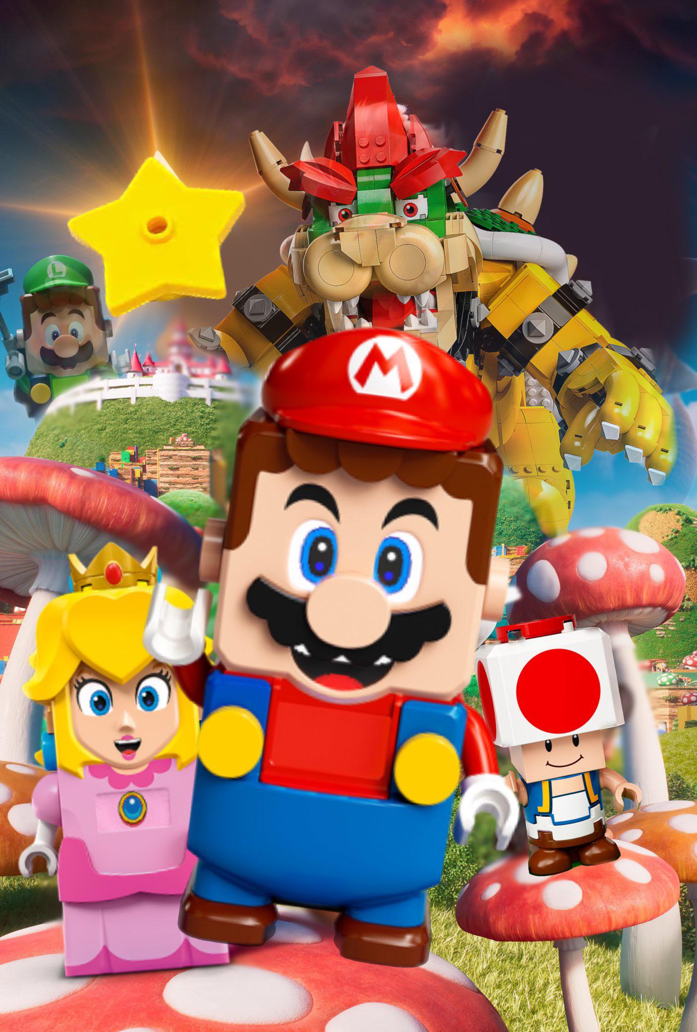 1382x2048 Recreated posters for The Super Mario Bros. Movie in LEGO!