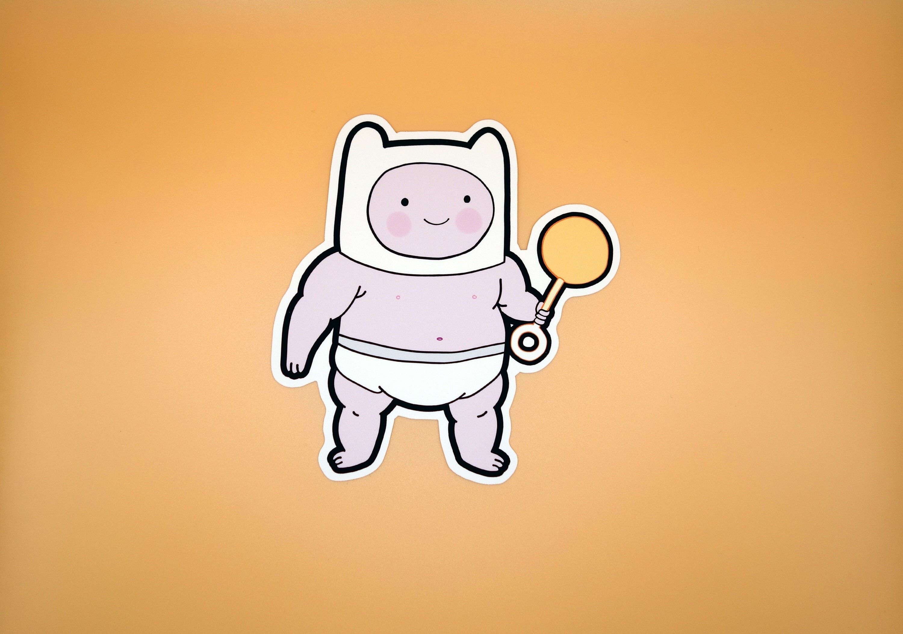 3000x2109 Fionna & Cake Baby Finn + Free Shipping + Free Adventure Time Bonus Sticker + 3 Sticker Decal Matte Vinyl + Finn and Jake