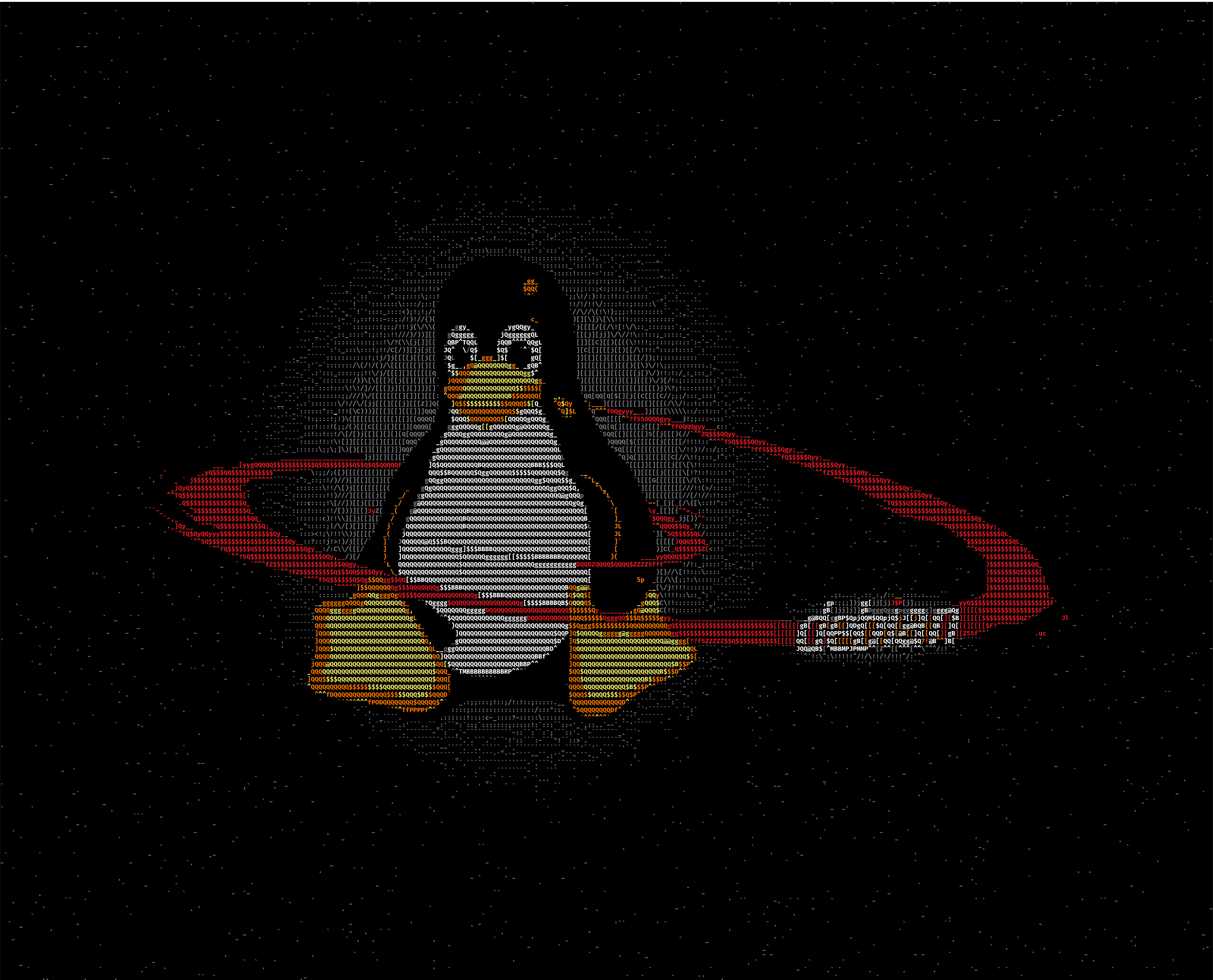 4096x3311 ASCII based Debian wallpaper