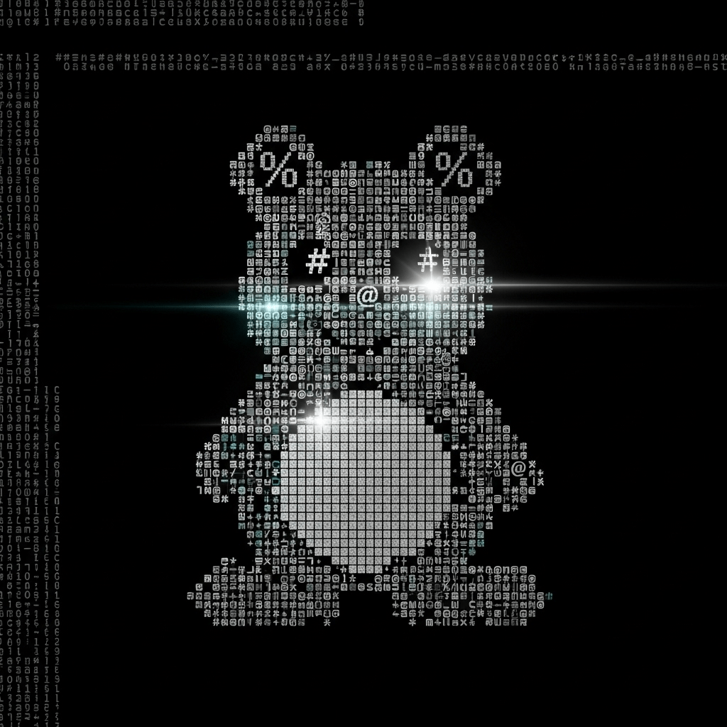 1024x1024 Abstract ASCII Art Of Tux The Linux Mascot. AI Art Generator. Easy Peasy.AI