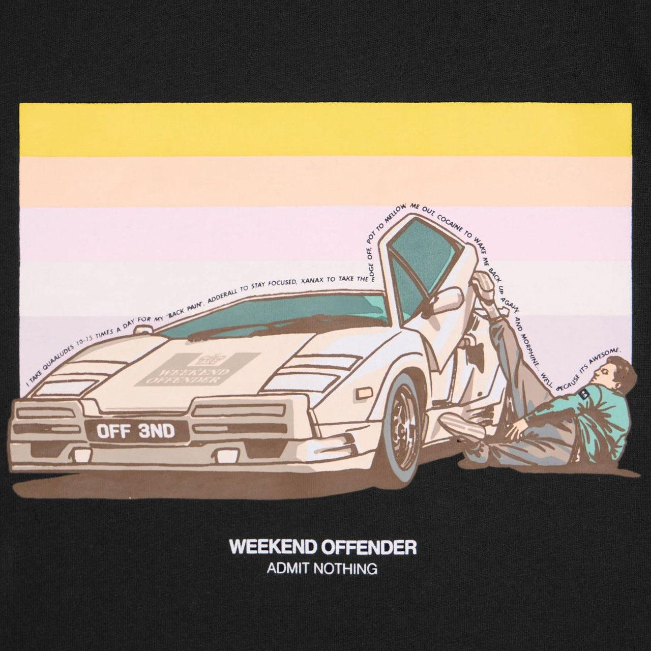 1280x1280 Quaaludes Weekend Offender Wolf of Wall Street Tee