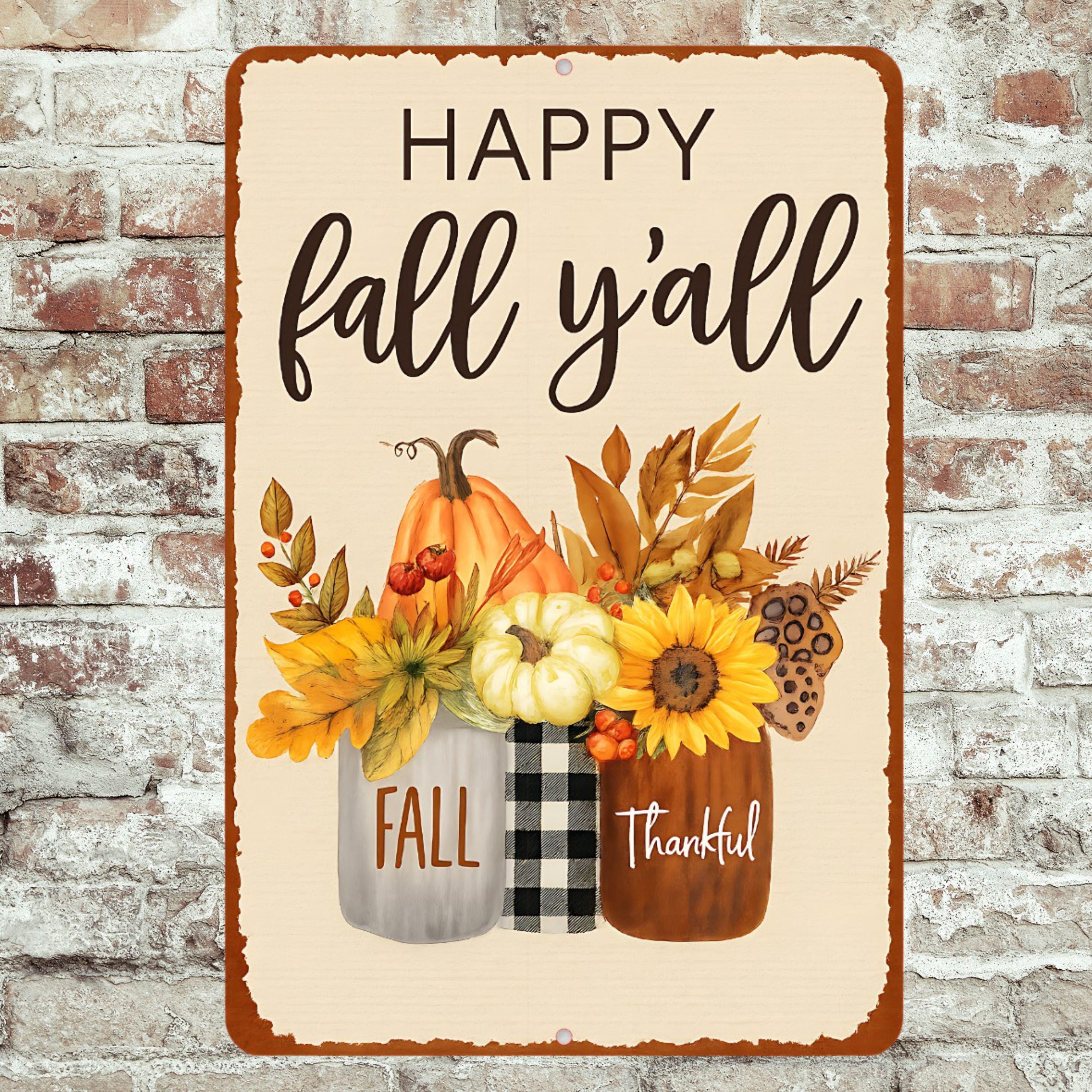 3000x3000 Happy Fall Y'all Sign