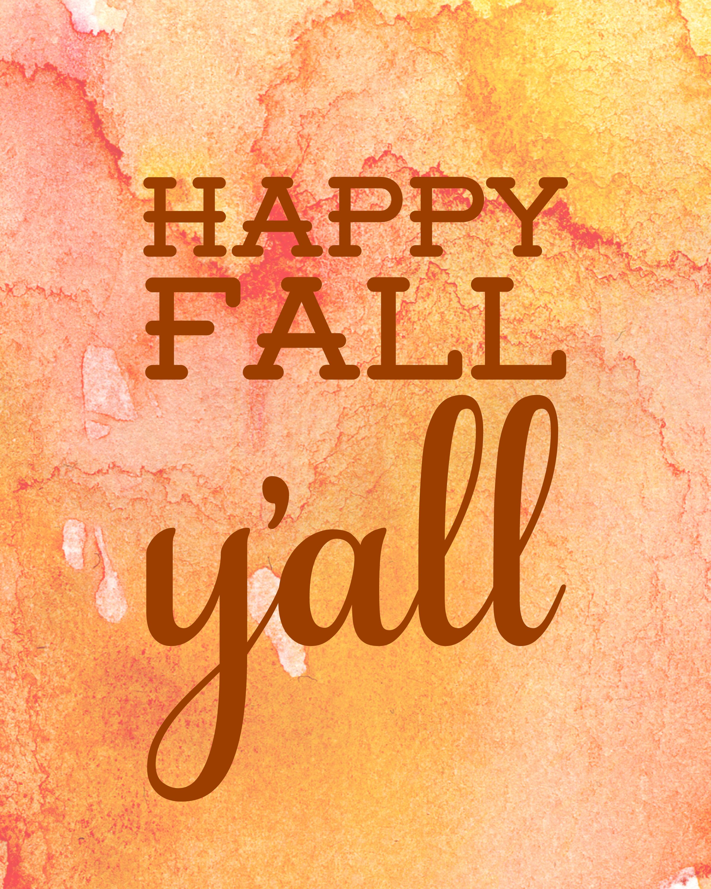 2400x3000 Happy Fall Y'all Free Printable