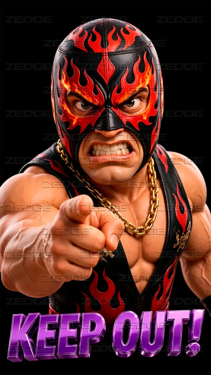 674x1198 Flame Luchador Mask Rage Private Phone Lucha Wallpaper wallpaper by Dont Touch Vault