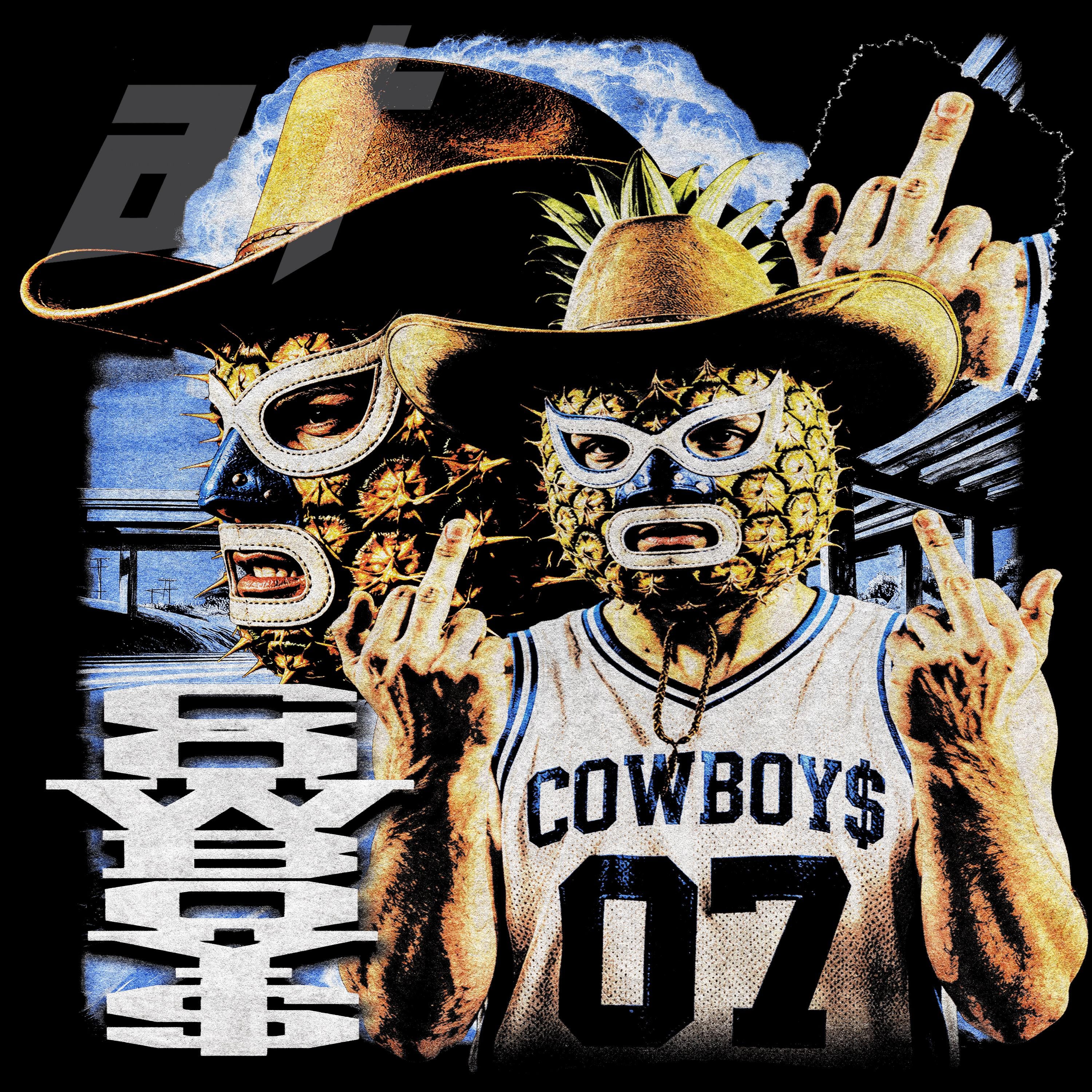 3000x3000 Luchador Cowboy Art Print