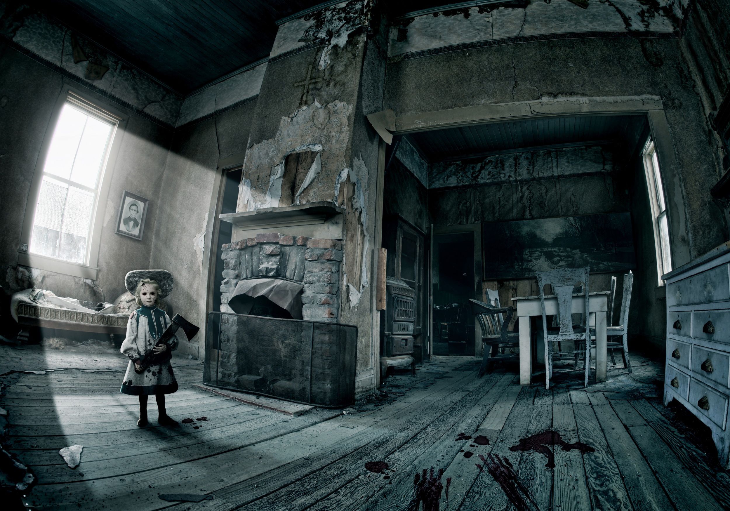 2500x1750 Haunted House Wallpaper