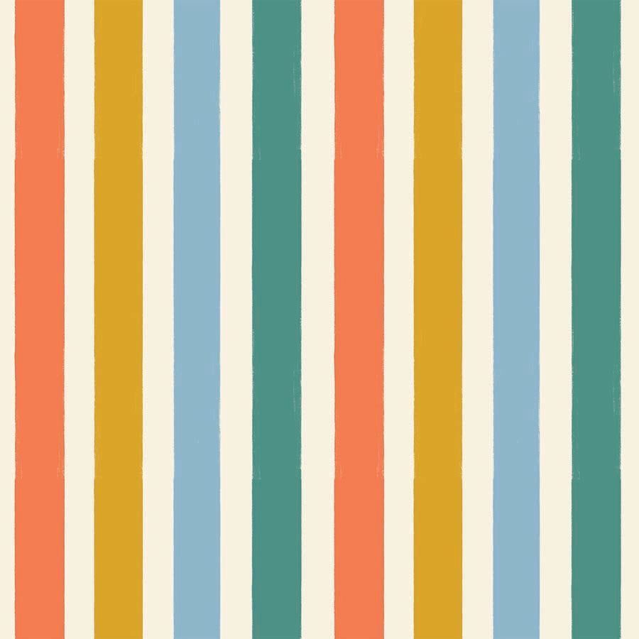 900x900 Retro Stripes Peel and Stick Wallpaper, Stripes