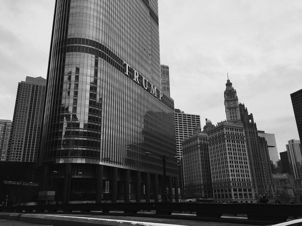 1024x768 Trump Tower B&W