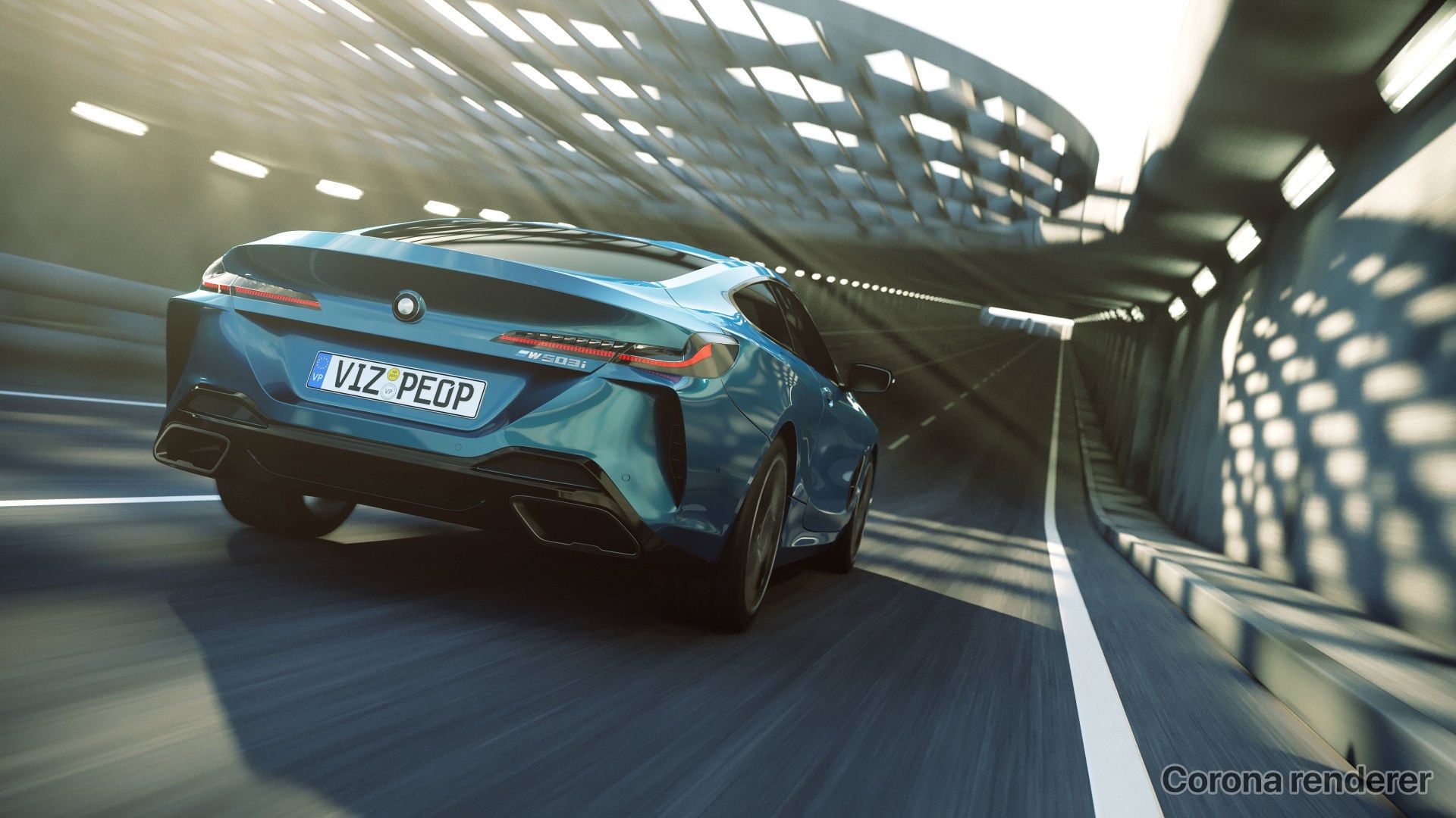 1920x1080 Motionblur on a fast car scene