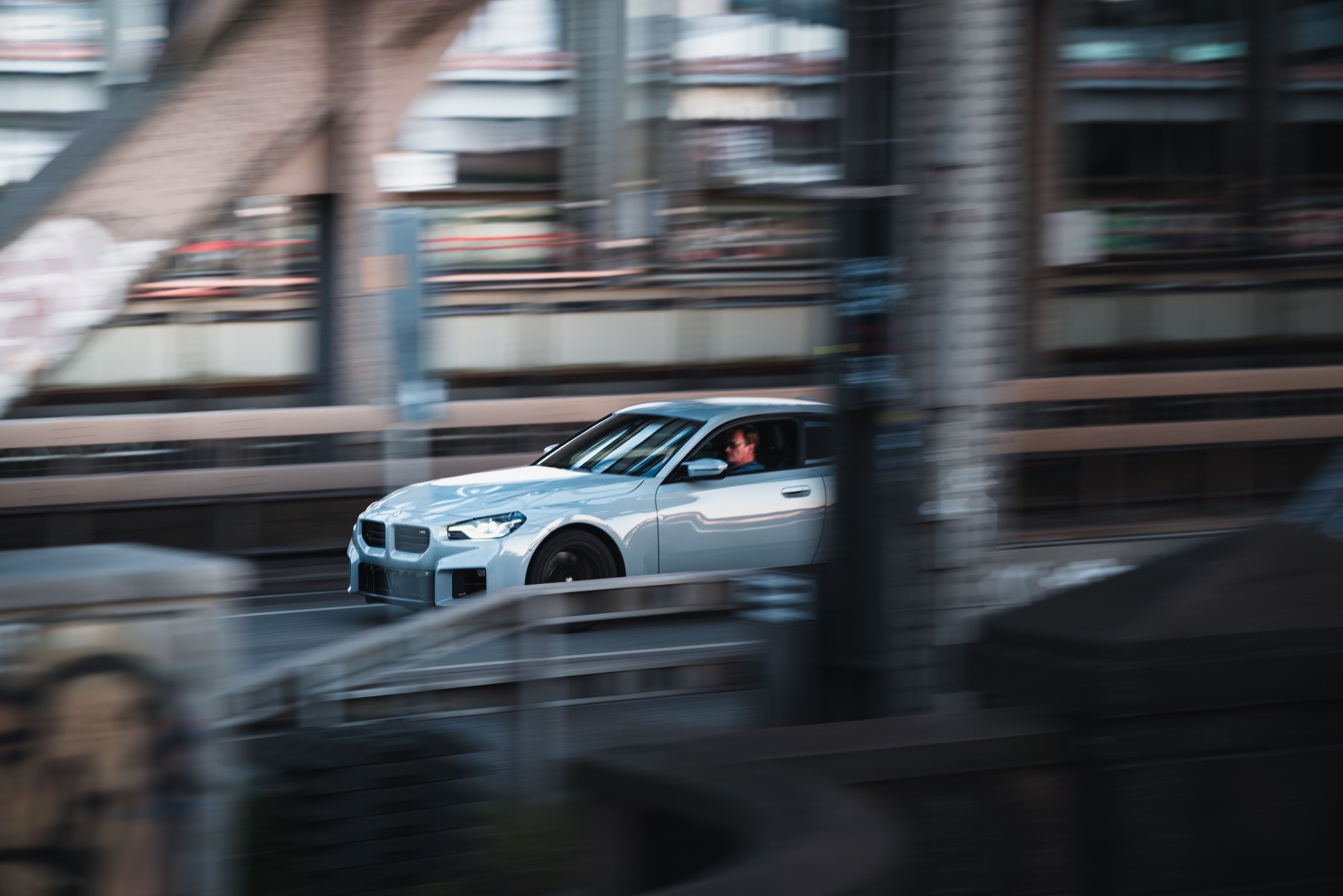 6016x4016 Dynamic Motion Blur of Car on Bridge in Hamburg · Free