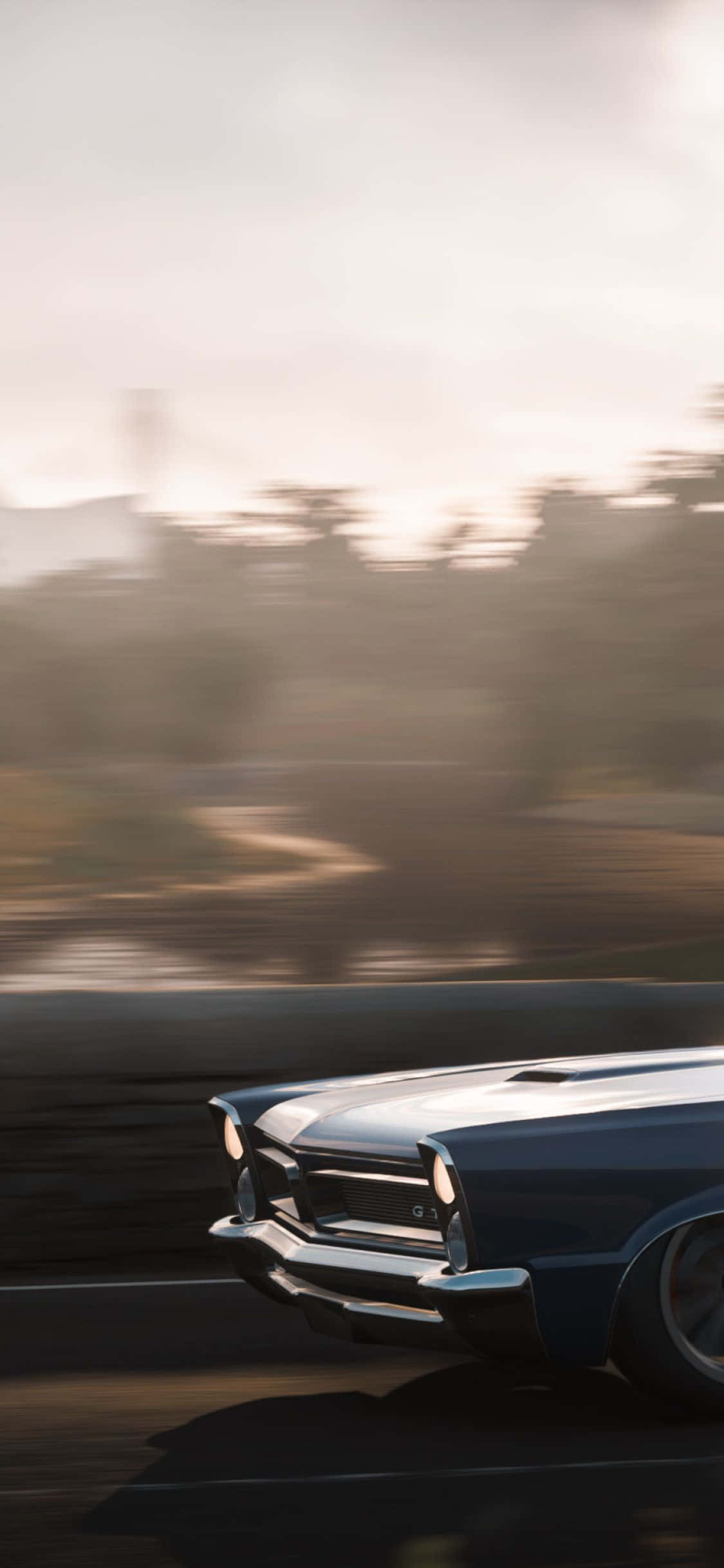 1125x2436 Download Vintage Car Blurred iPhone Wallpaper